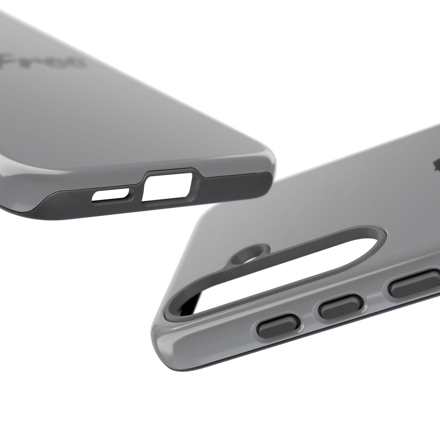 CareFree Tough Phone Case — Slim Protective iPhone Cover with Bold Red & Black Script