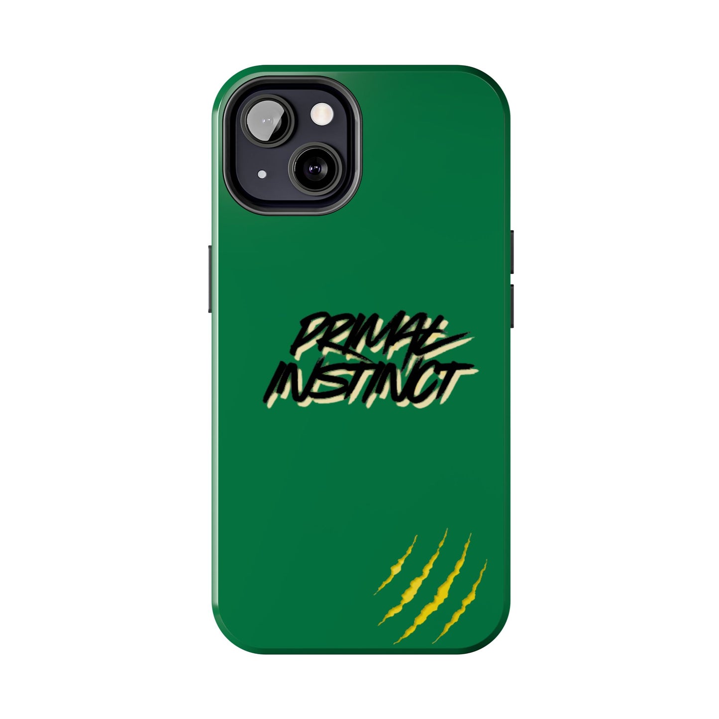 Primal Instinct Tough Phone Case — Green Claw-Mark Protective Cover
