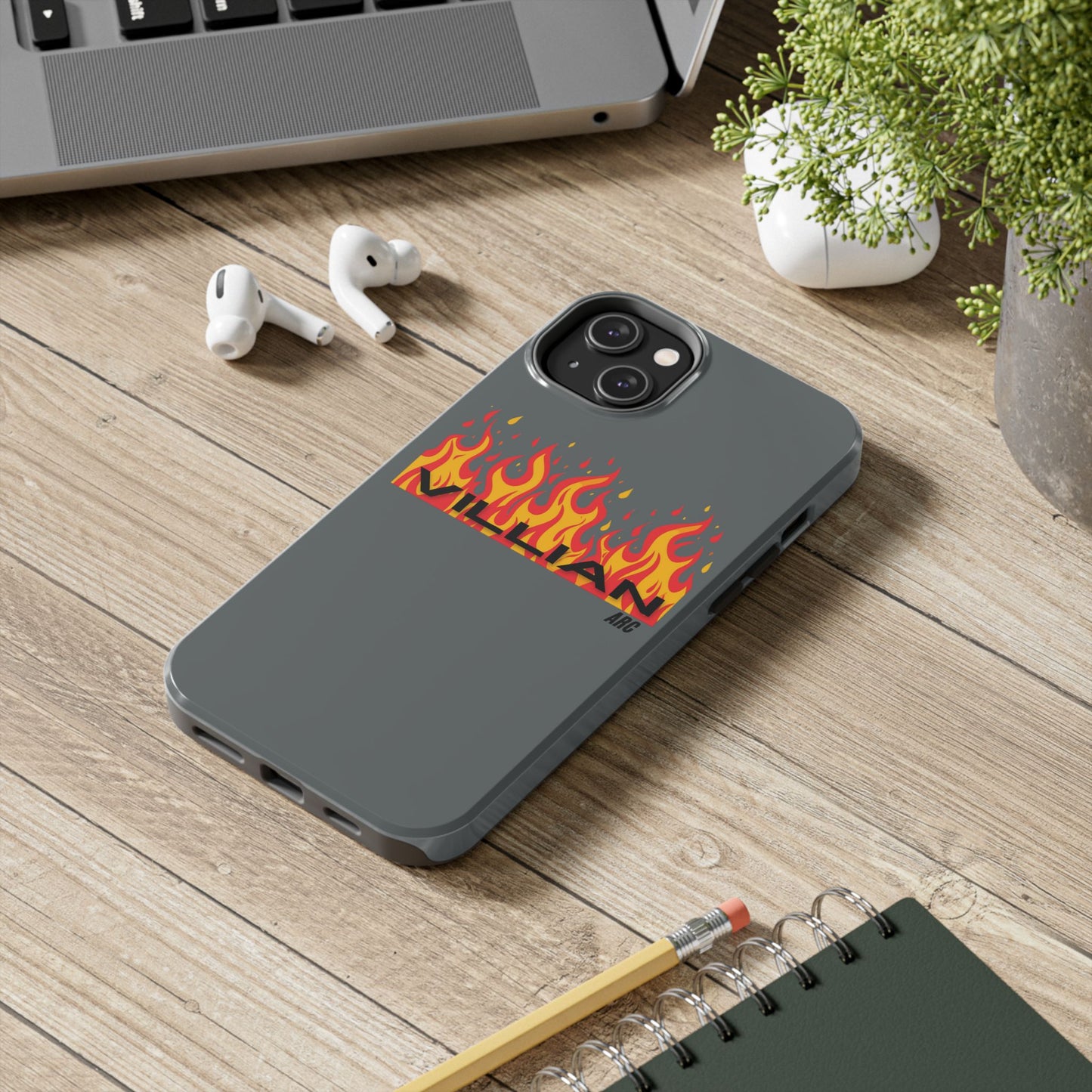 Flame 'Villian' Tough Phone Case – Protective Fire Graphic iPhone Case