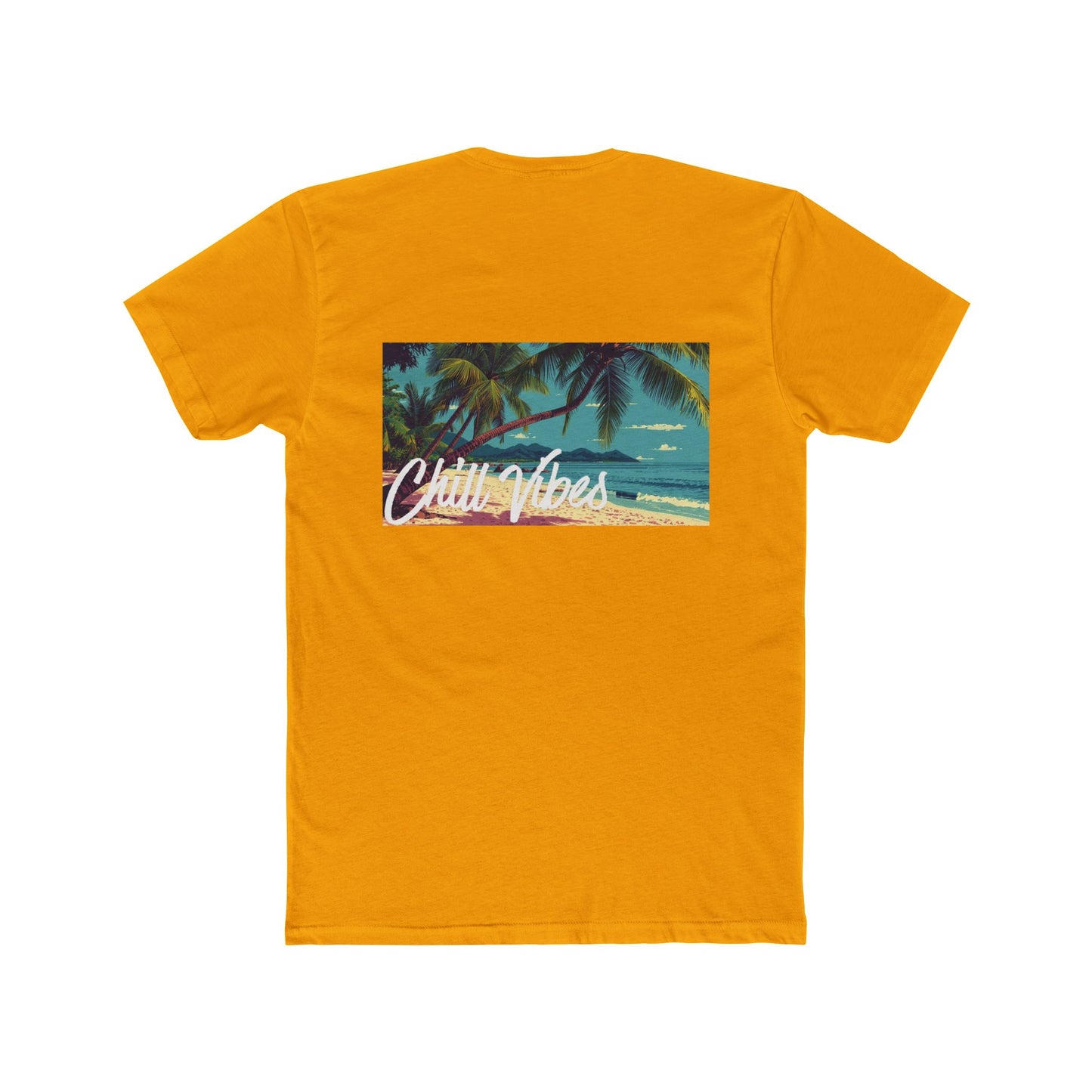 Crew Tee - "Chill Vibes" Beach Palm Graphic T-Shirt