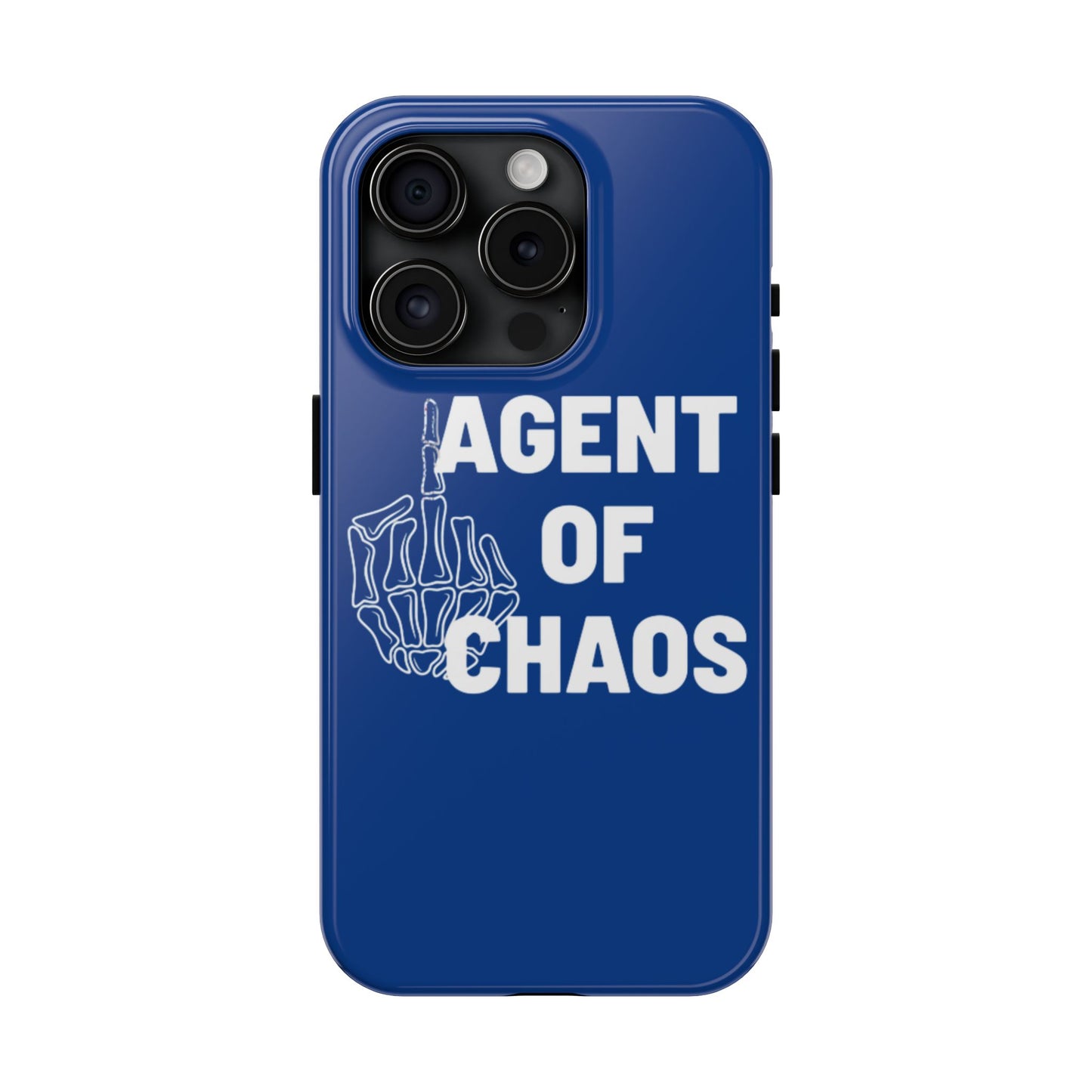 Phone Case — "Agent of Chaos" Bold Skeleton Graphic Rugged Protection