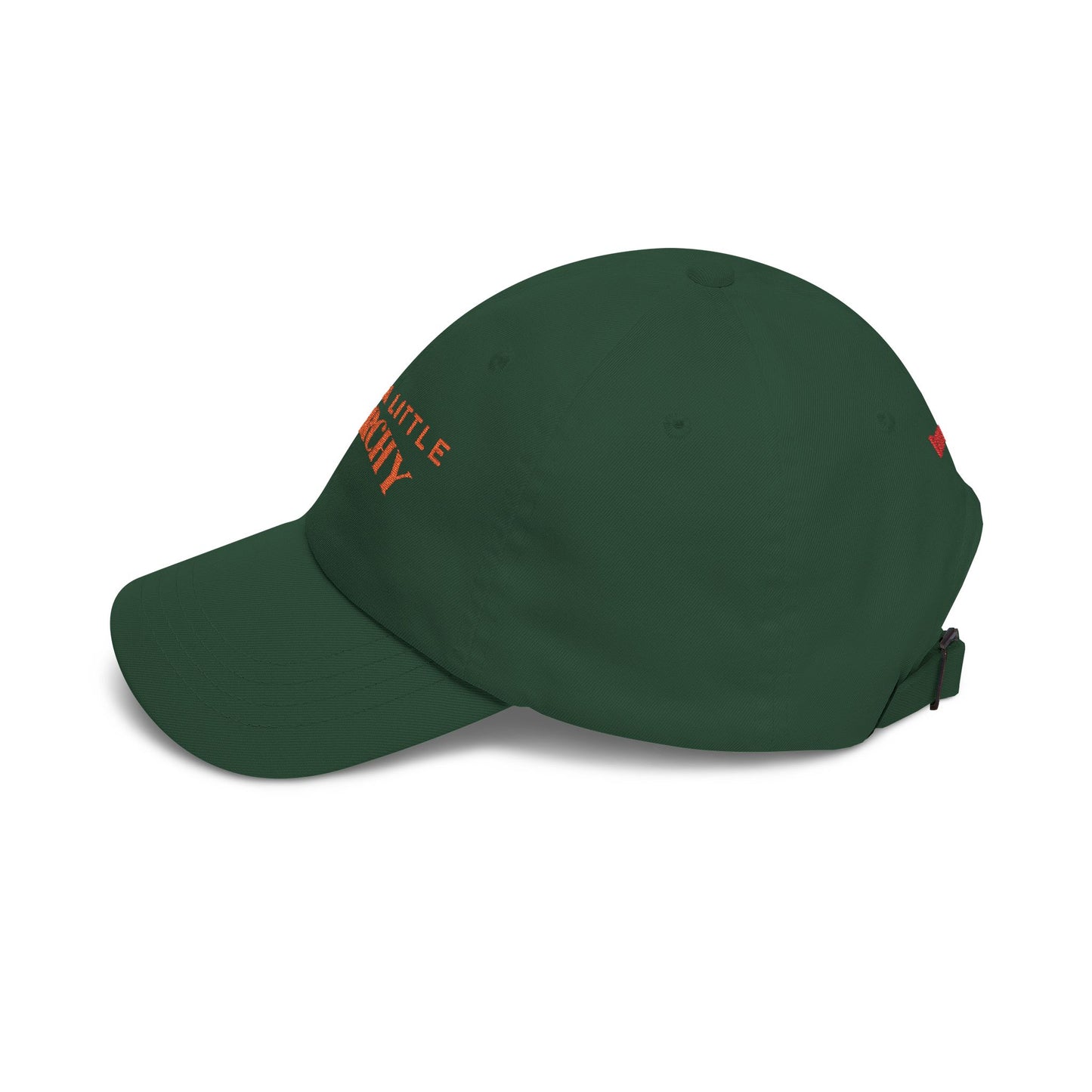 Cause A Little Anarchy Dad Cap — Embroidered Green Baseball Hat