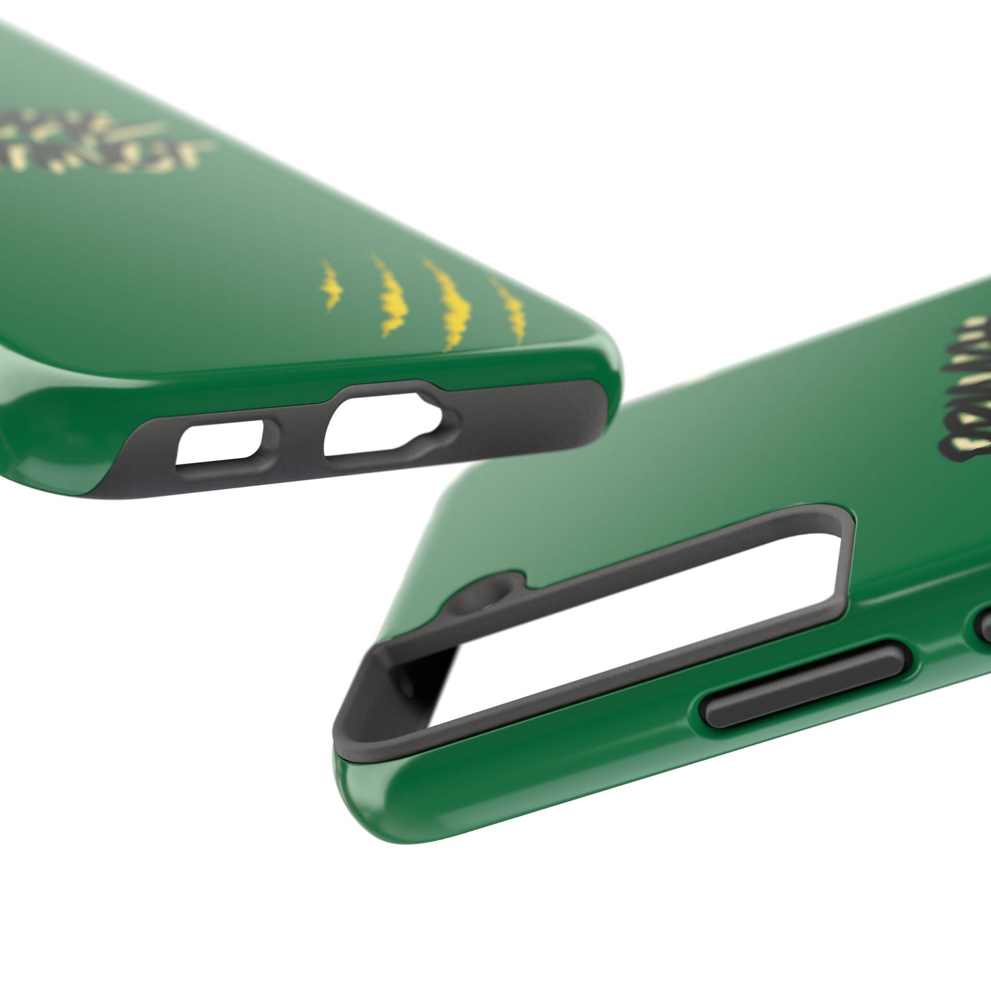 Primal Instinct Tough Phone Case — Green Claw-Mark Protective Cover