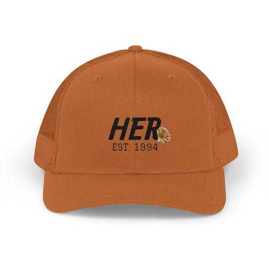 Trucker Cap — "I'M HER" Est. 1994 Floral Patch Hat