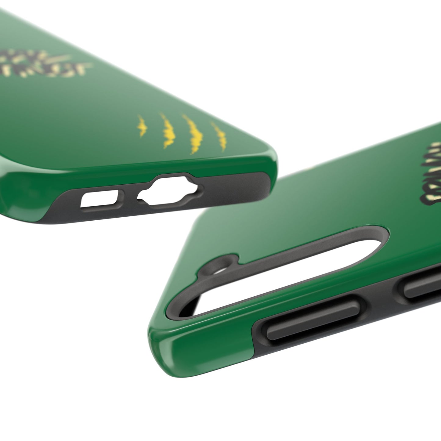 Primal Instinct Tough Phone Case — Green Claw-Mark Protective Cover