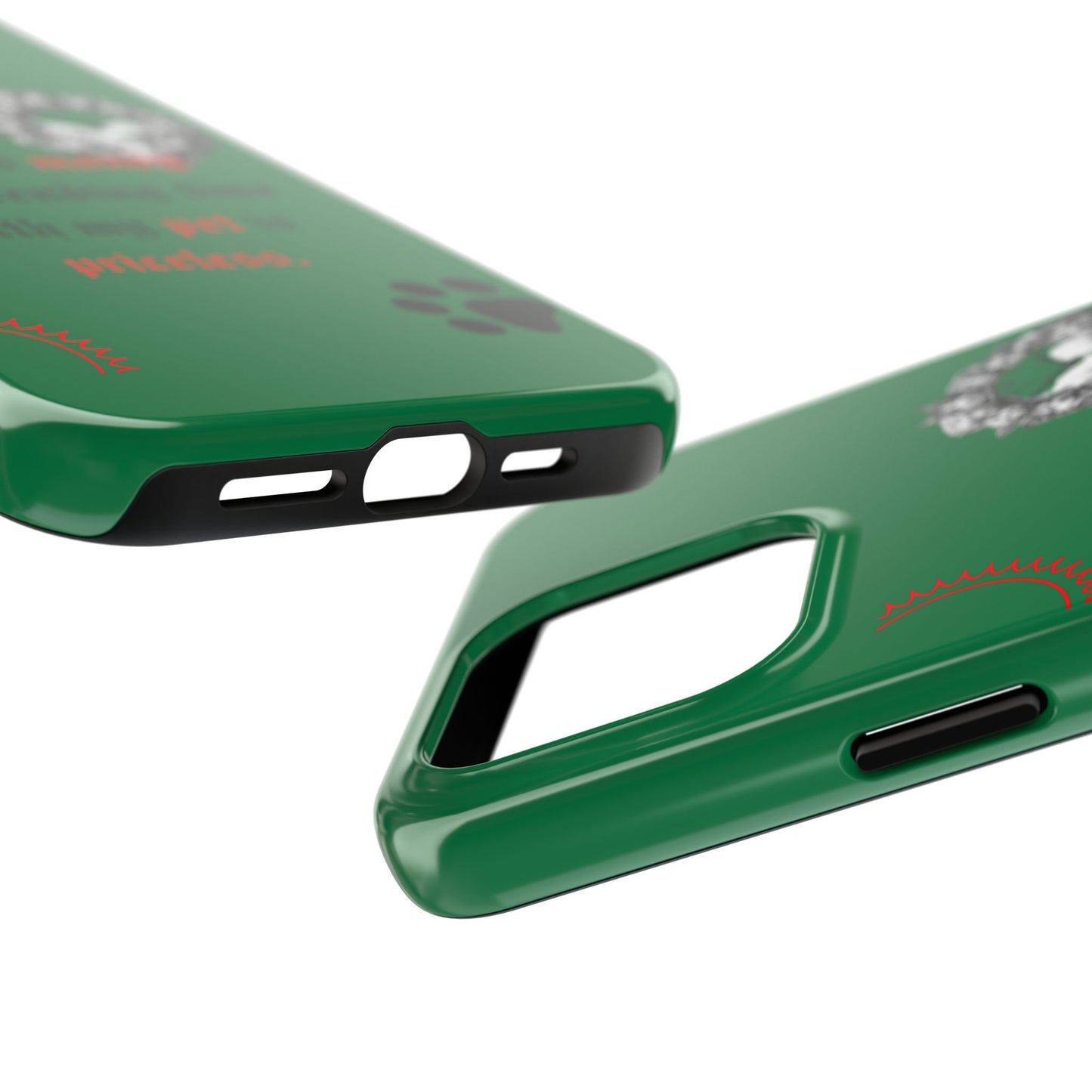 Phone Case — "Time is money but spending time with my pet is priceless" Green Pet Paw Protective Case