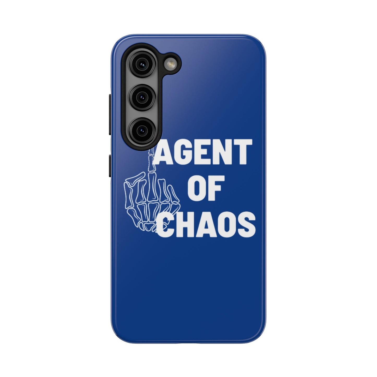 Phone Case — "Agent of Chaos" Bold Skeleton Graphic Rugged Protection