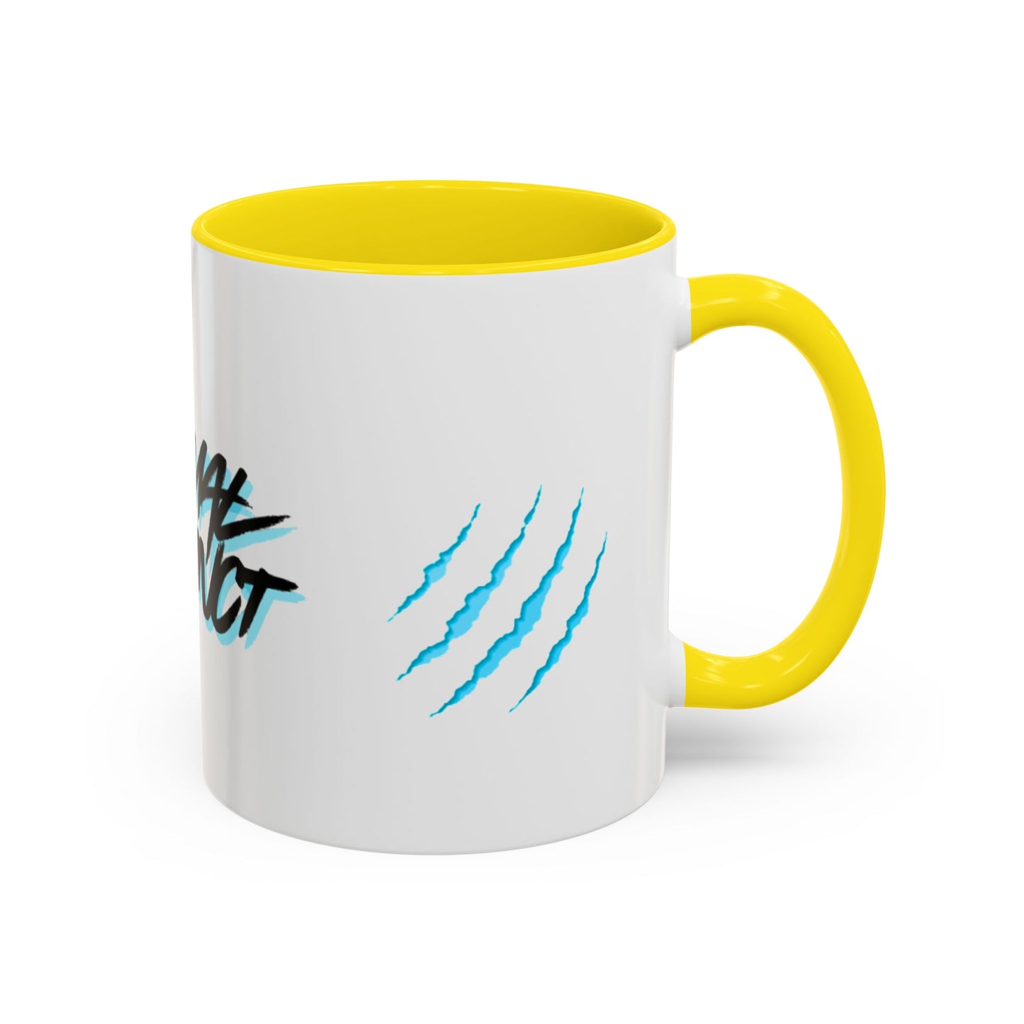 Primal Instinct Accent Coffee Mug – Bold Script & Claw Mark 11/15oz