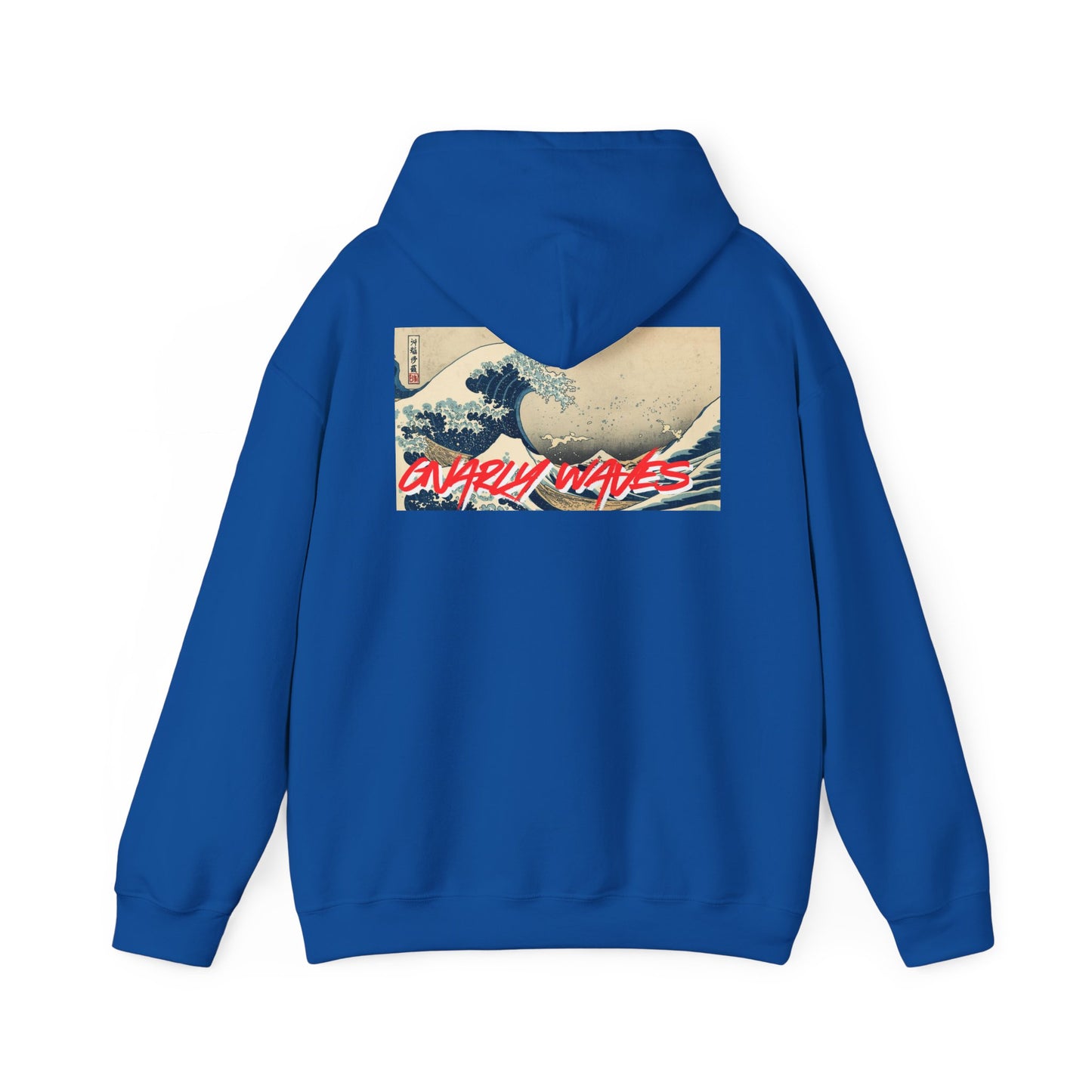Wave Graphic Hoodie — 'Gnarly Waves' Vintage Hokusai Surf Sweatshirt