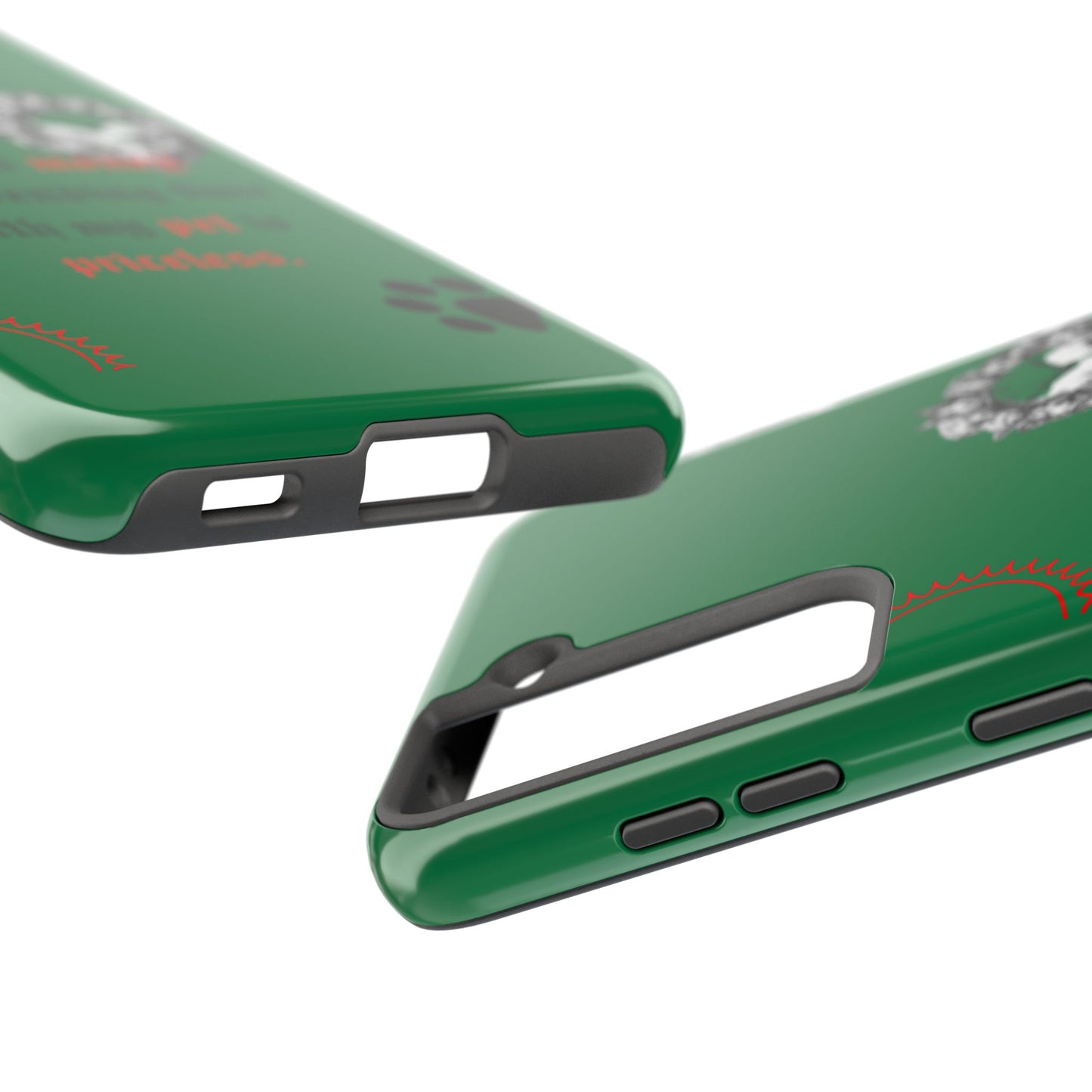 Phone Case — "Time is money but spending time with my pet is priceless" Green Pet Paw Protective Case