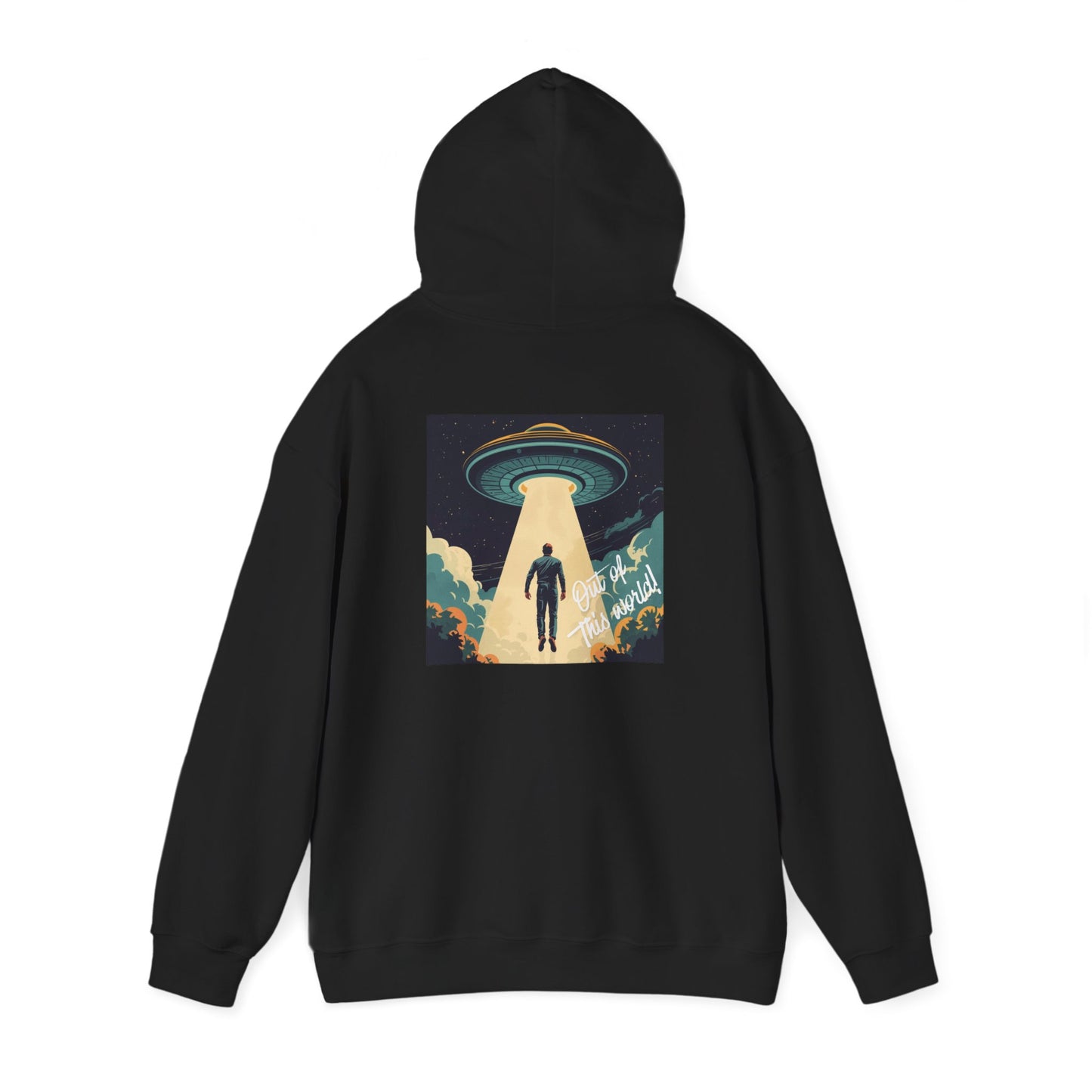UFO Abduction Hoodie – Vintage Alien Sci‑Fi Graphic Pullover