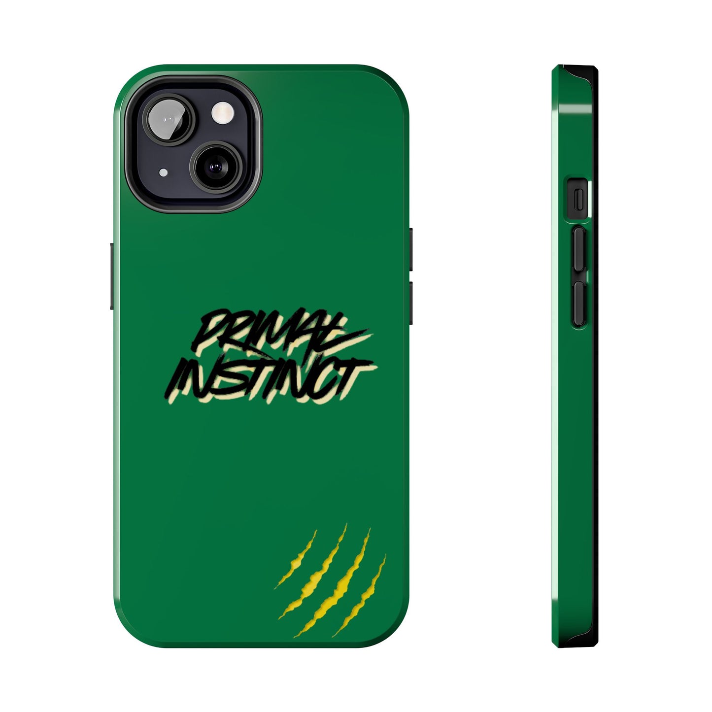 Primal Instinct Tough Phone Case — Green Claw-Mark Protective Cover