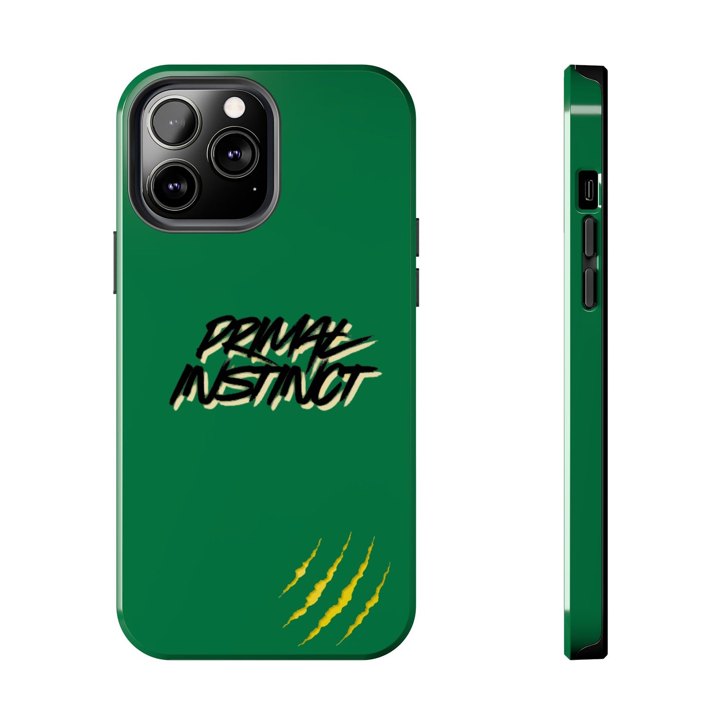 Primal Instinct Tough Phone Case — Green Claw-Mark Protective Cover
