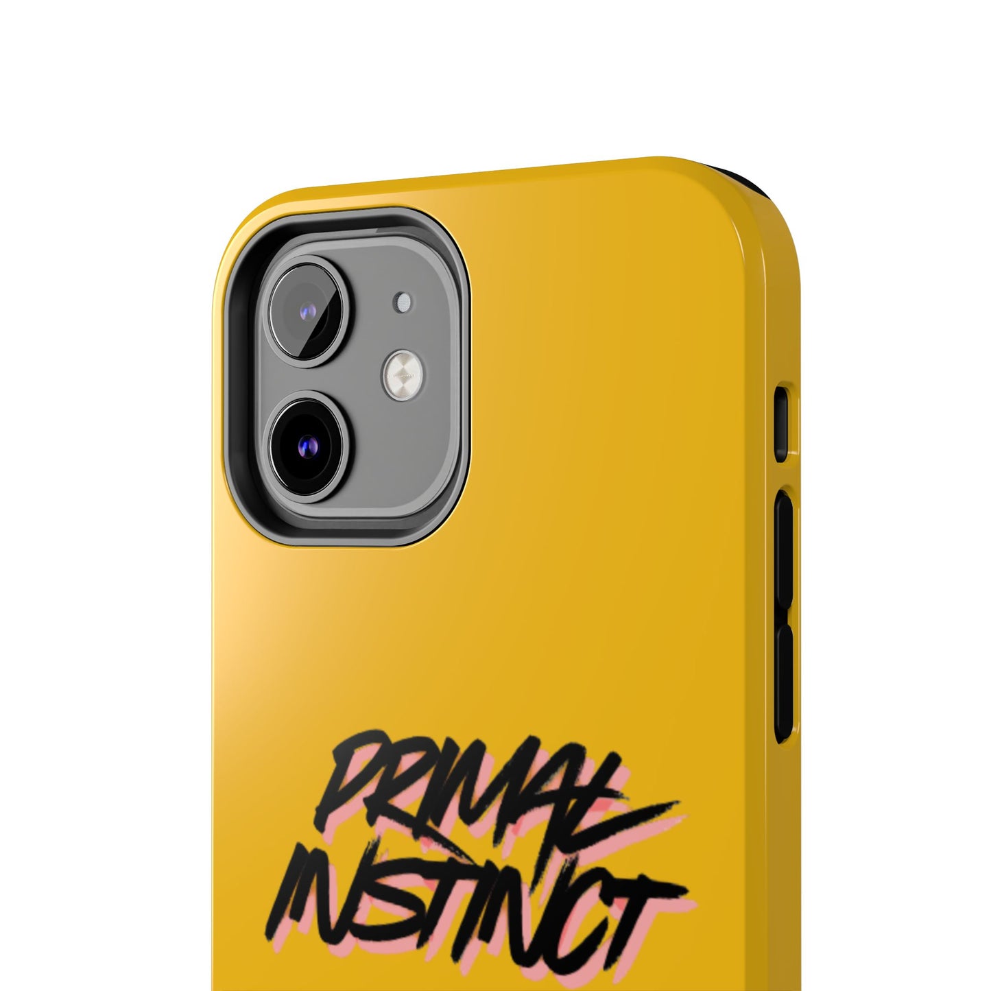 Primal Instinct Tough Phone Case — Yellow Rugged Protective Cover with Claw Mark Accent