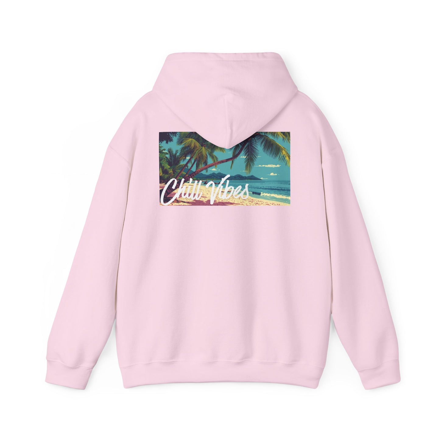 Chill Vibes Hoodie — Tropical Beach Palm Graphic Pullover