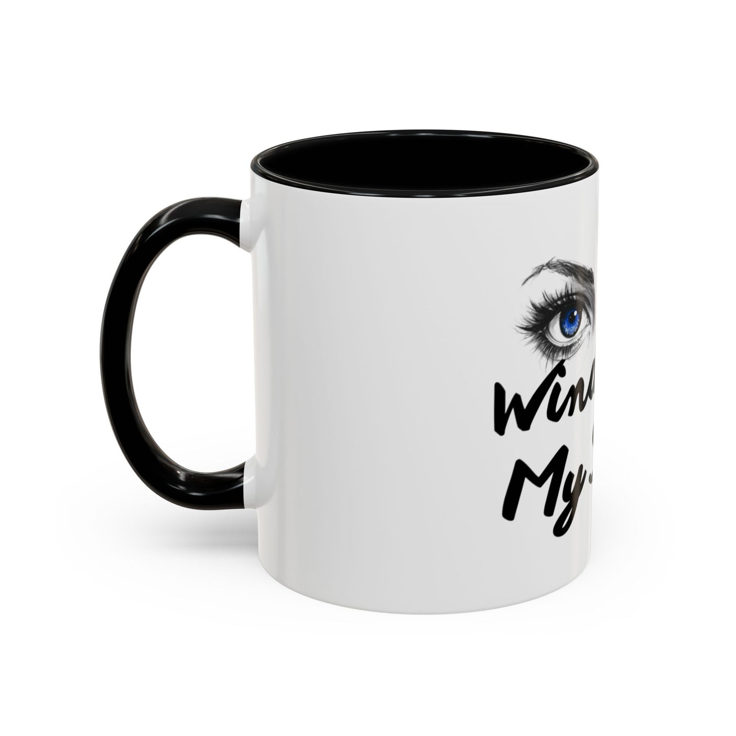 "Window to My Soul" Accent Coffee Mug — Blue Eyes Ceramic 11/15oz