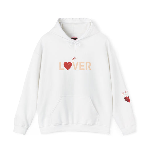 Lover Heart Logo Hoodie — Romantic Graphic Pullover for Valentine's Day
