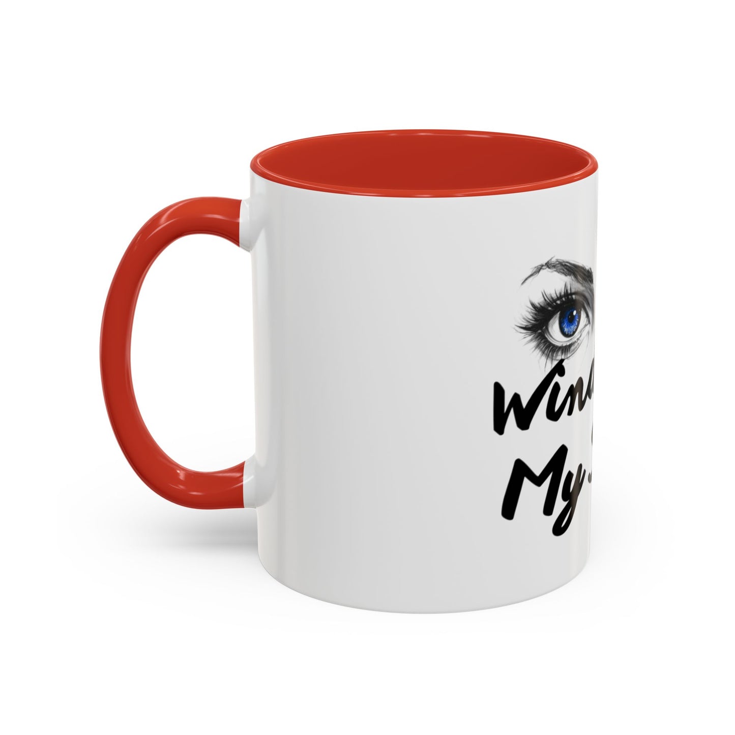 "Window to My Soul" Accent Coffee Mug — Blue Eyes Ceramic 11/15oz