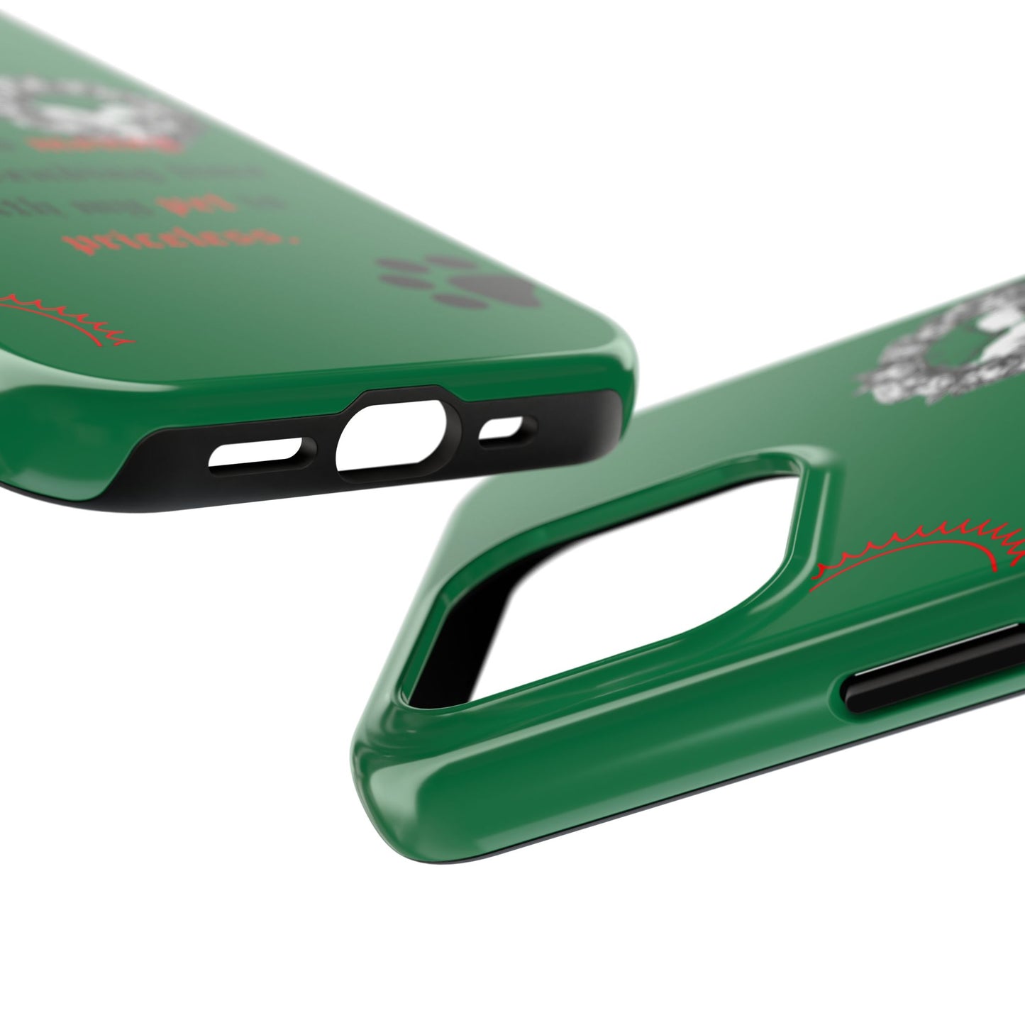 Phone Case — "Time is money but spending time with my pet is priceless" Green Pet Paw Protective Case