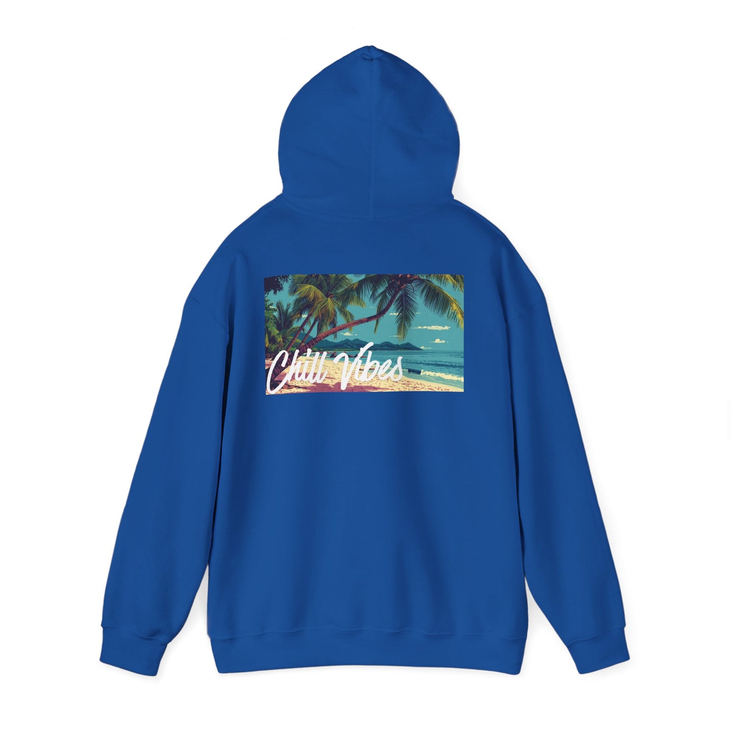 Chill Vibes Hoodie — Tropical Beach Palm Graphic Pullover