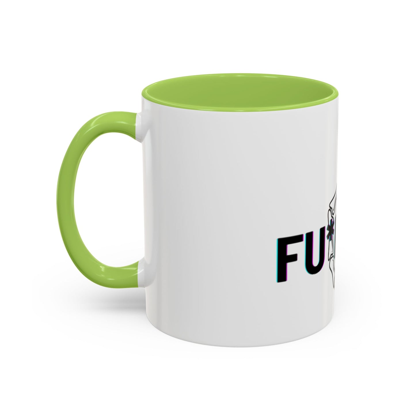 Bone Middle Finger Accent Coffee Mug — “Fu*k You!” Novelty Ceramic Mug