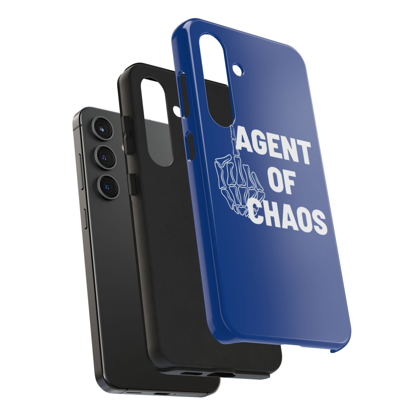 Phone Case — "Agent of Chaos" Bold Skeleton Graphic Rugged Protection