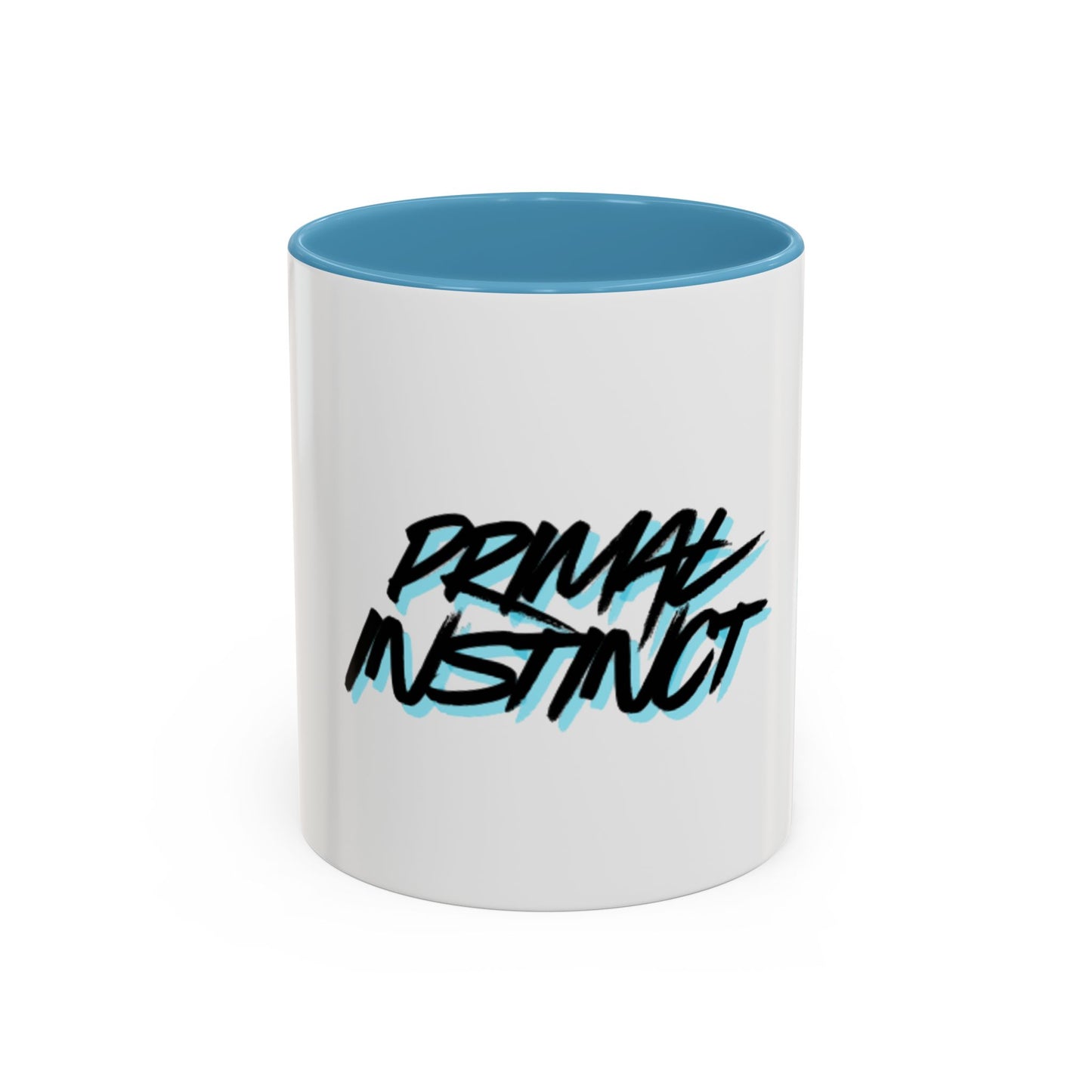 Primal Instinct Accent Coffee Mug – Bold Script & Claw Mark 11/15oz