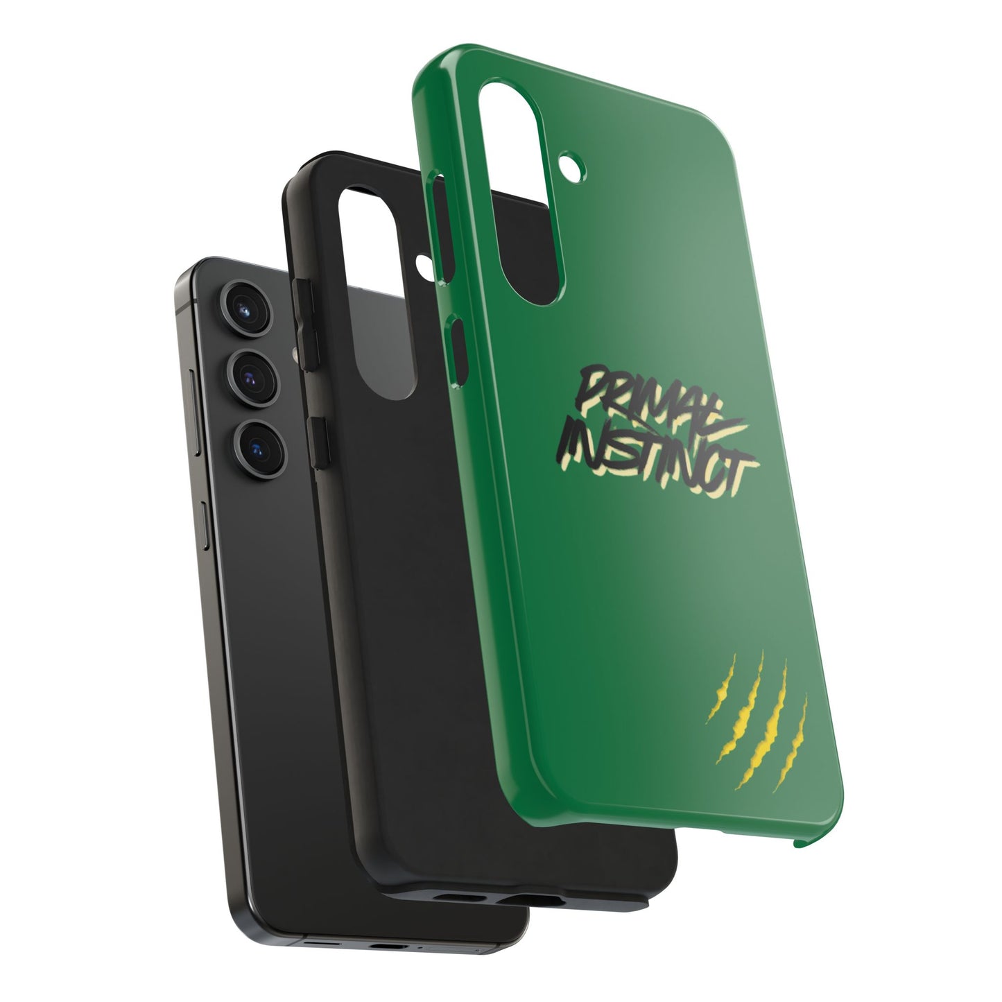 Primal Instinct Tough Phone Case — Green Claw-Mark Protective Cover