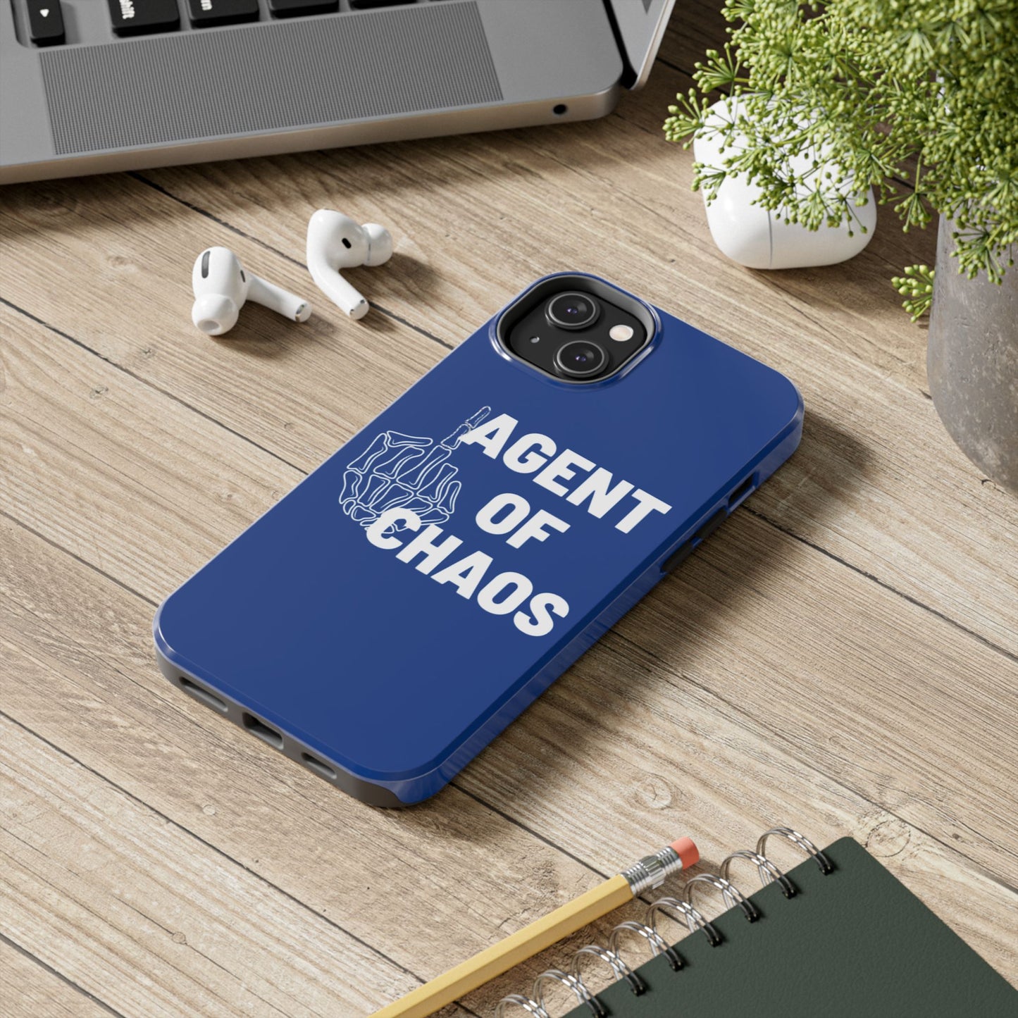 Phone Case — "Agent of Chaos" Bold Skeleton Graphic Rugged Protection