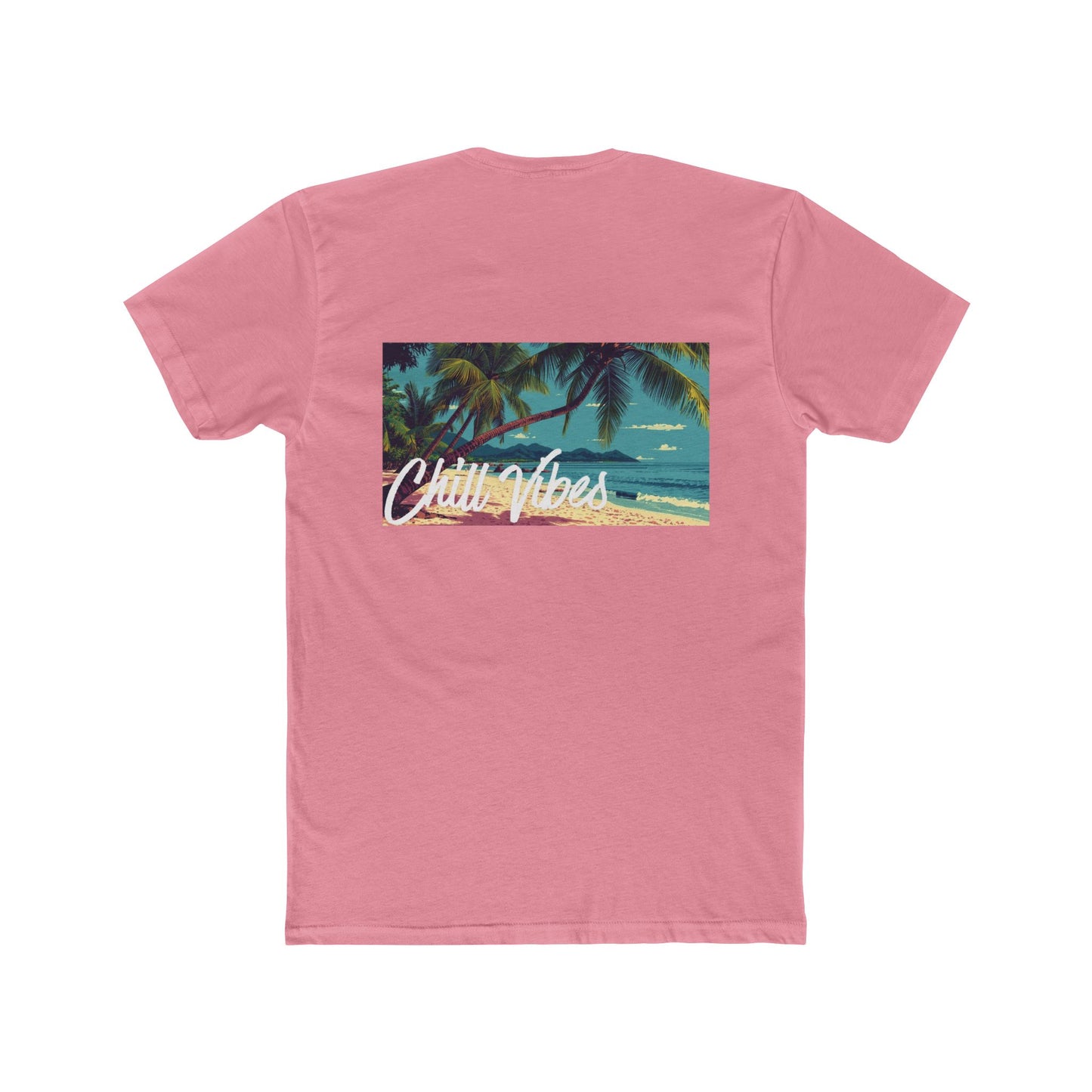 Crew Tee - "Chill Vibes" Beach Palm Graphic T-Shirt