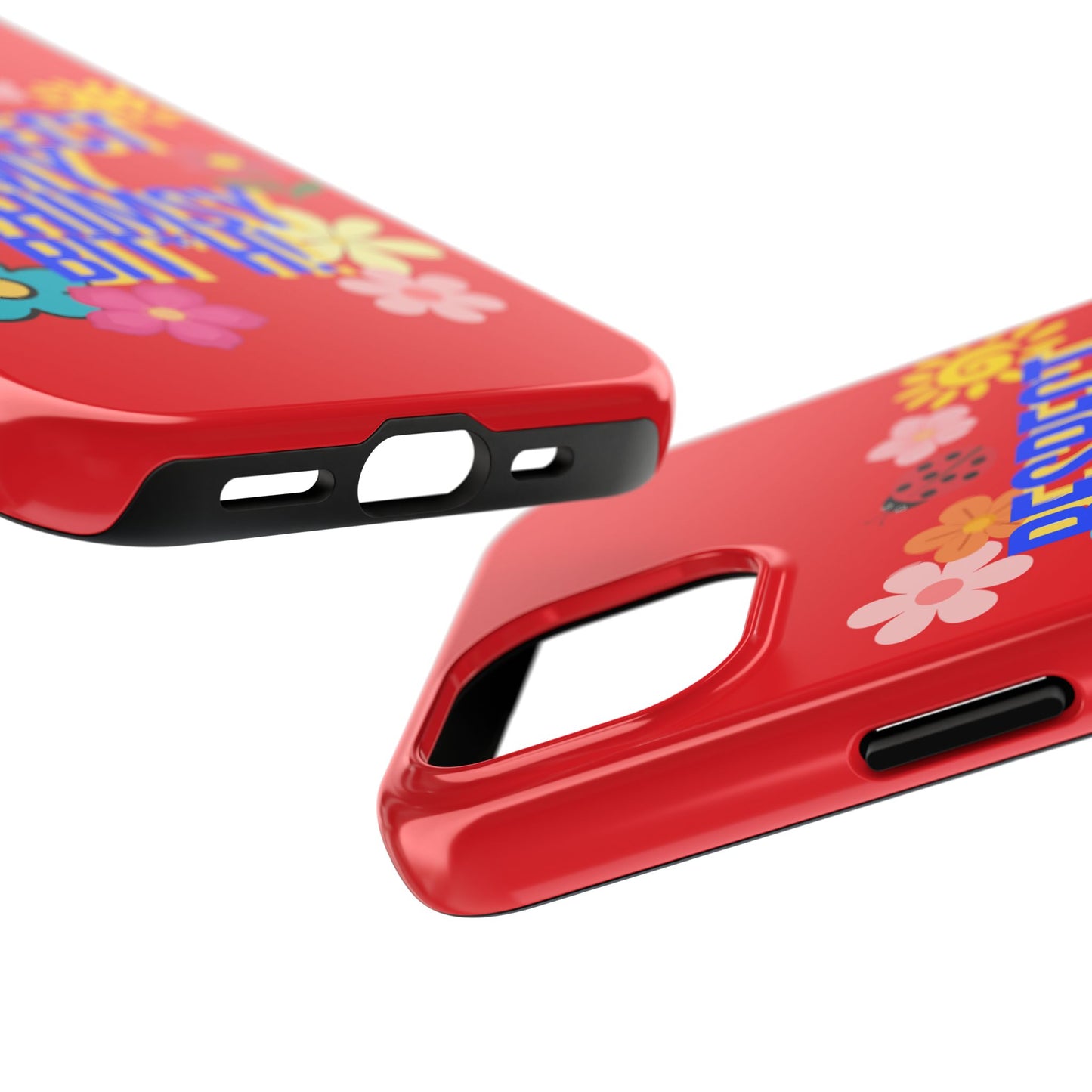Respect My Whimsy Bitch! Tough Phone Case — Floral Retro Protective Cover