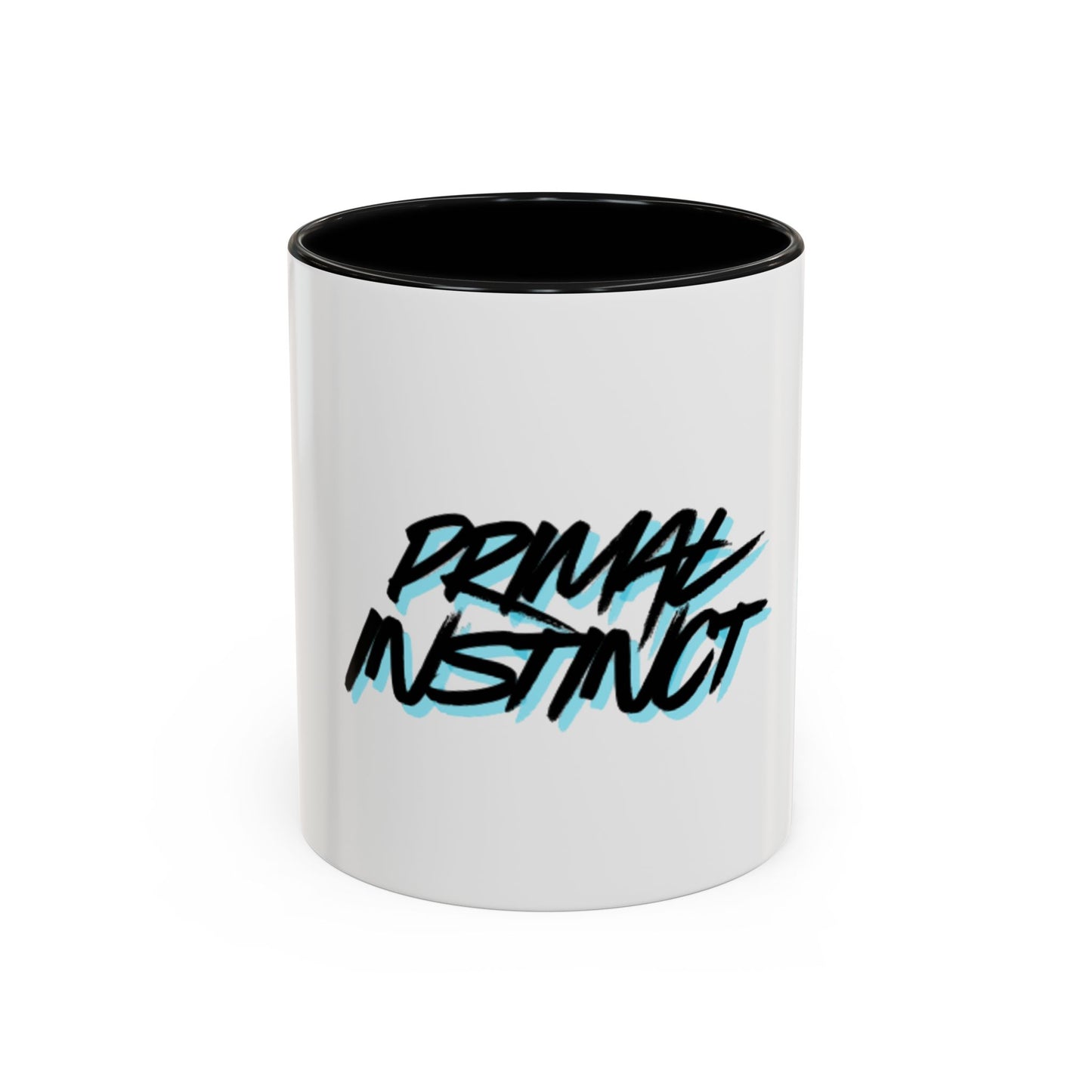 Primal Instinct Accent Coffee Mug – Bold Script & Claw Mark 11/15oz