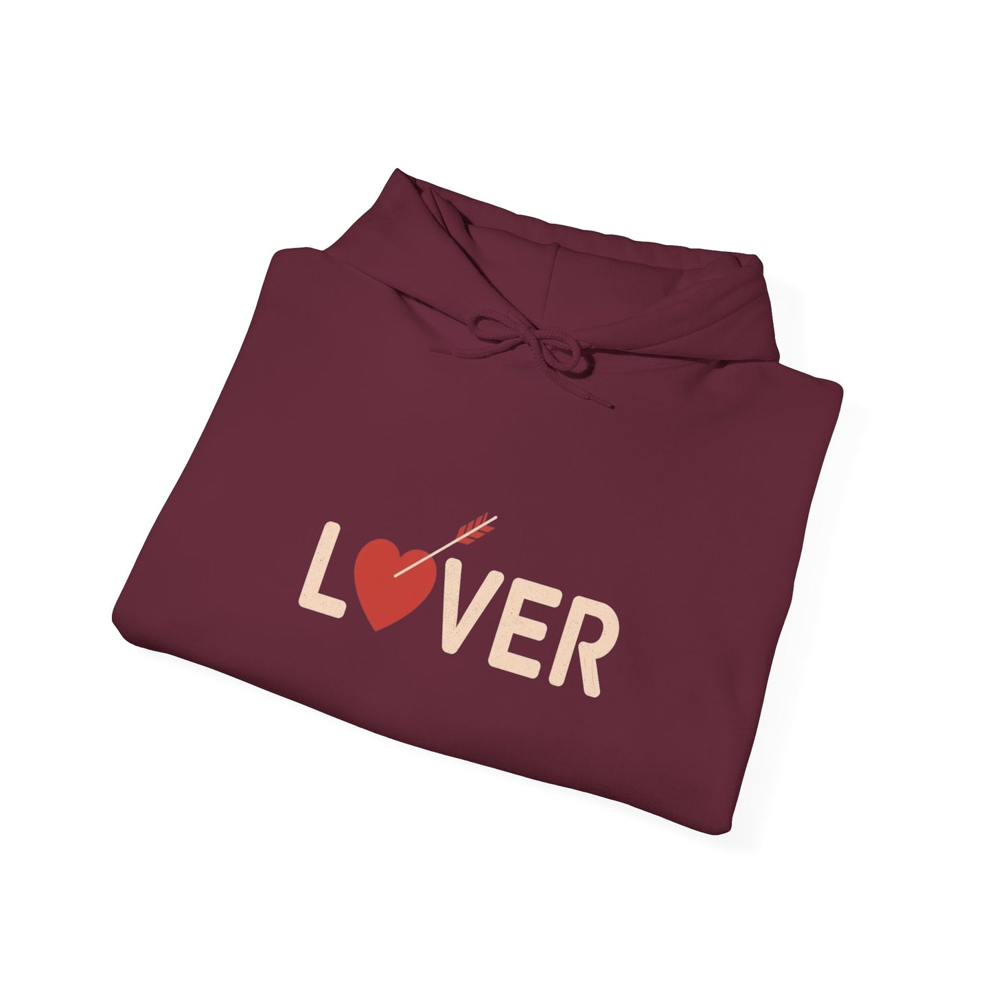 Lover Heart Logo Hoodie — Romantic Graphic Pullover for Valentine's Day