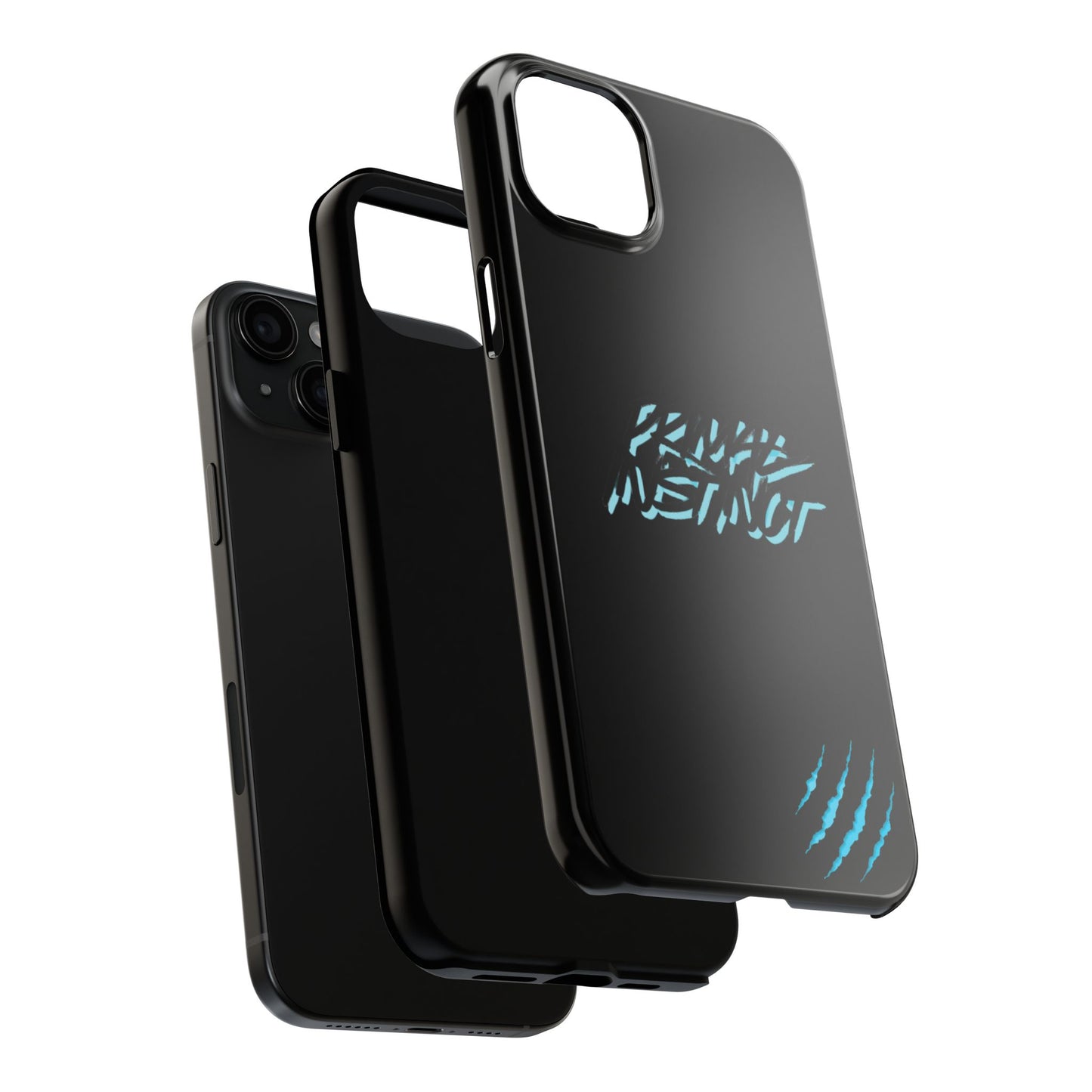 Tough Phone Case — Blue Claw 'Instinct' Scratch Design