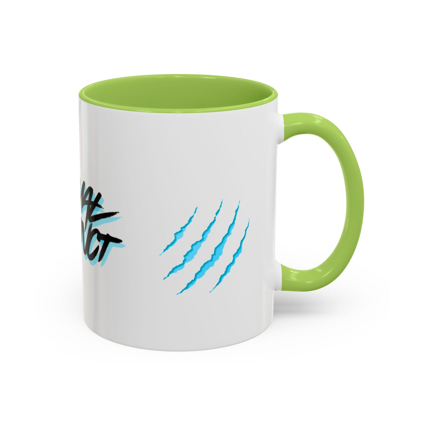 Primal Instinct Accent Coffee Mug – Bold Script & Claw Mark 11/15oz