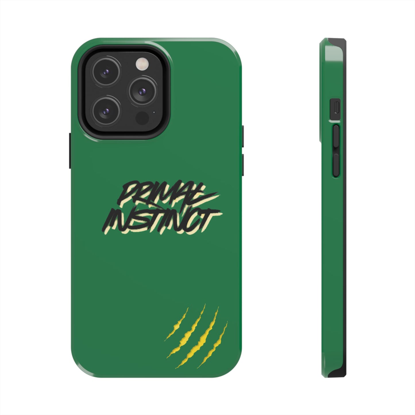 Primal Instinct Tough Phone Case — Green Claw-Mark Protective Cover