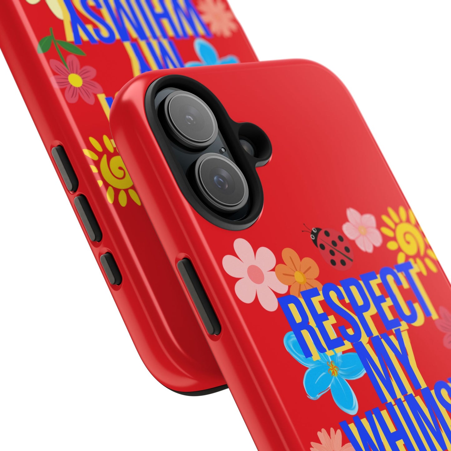 Respect My Whimsy Bitch! Tough Phone Case — Floral Retro Protective Cover