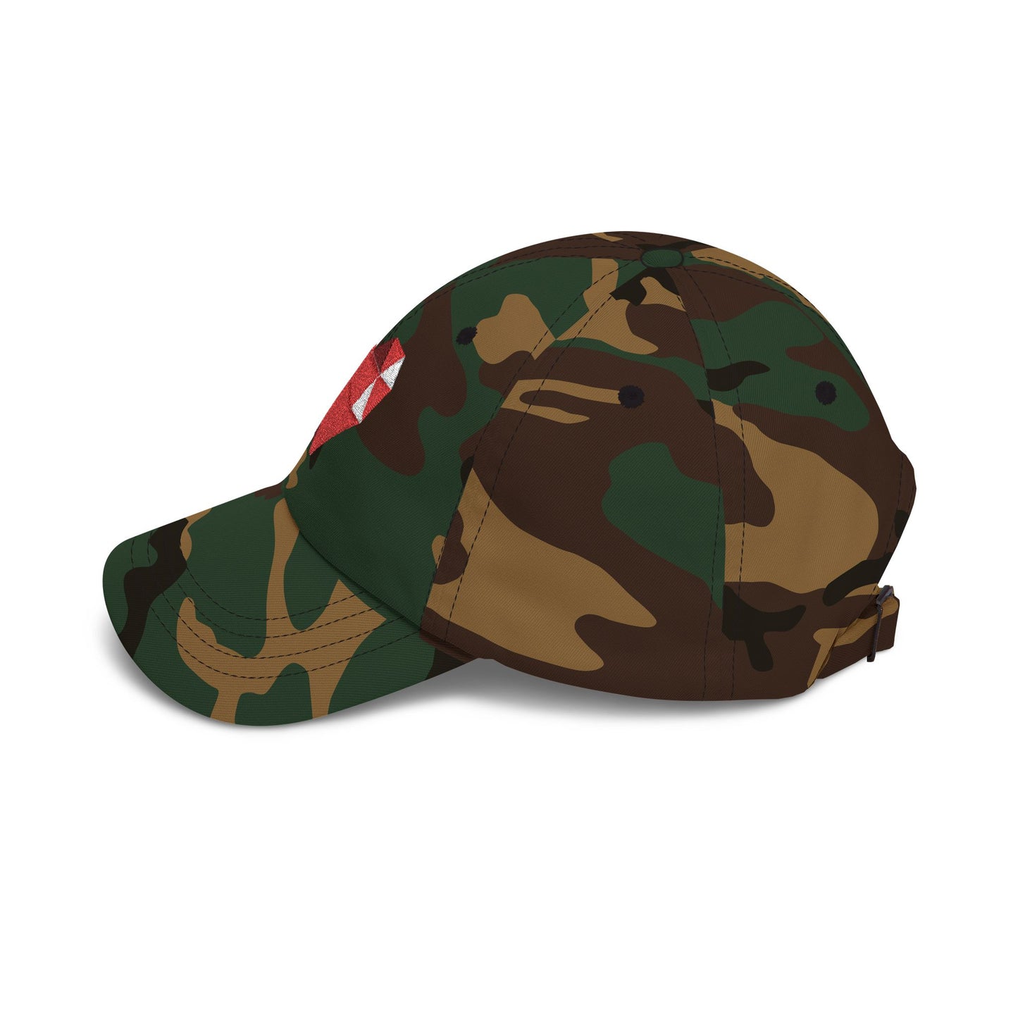 Embroidered Geometric Heart Dad Cap — Casual Baseball Hat for Valentine’s & Everyday Wear