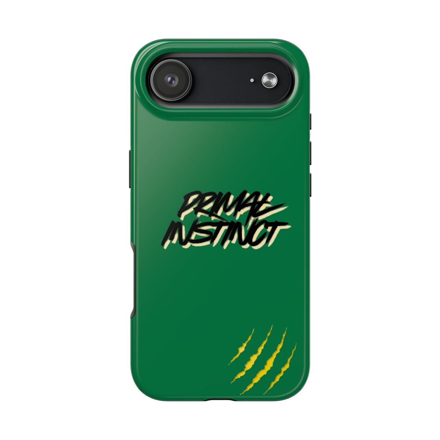 Primal Instinct Tough Phone Case — Green Claw-Mark Protective Cover