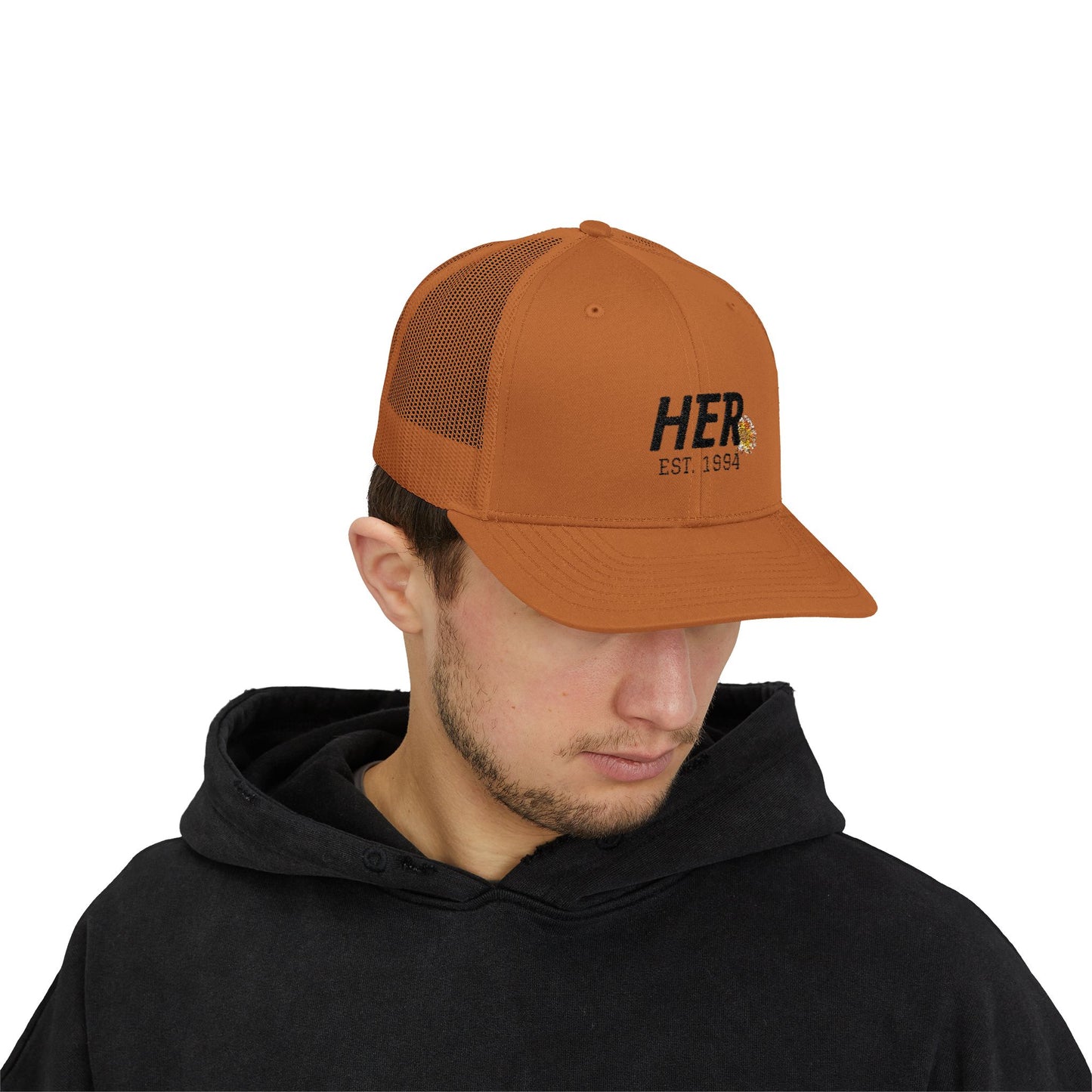 Trucker Cap — "I'M HER" Est. 1994 Floral Patch Hat
