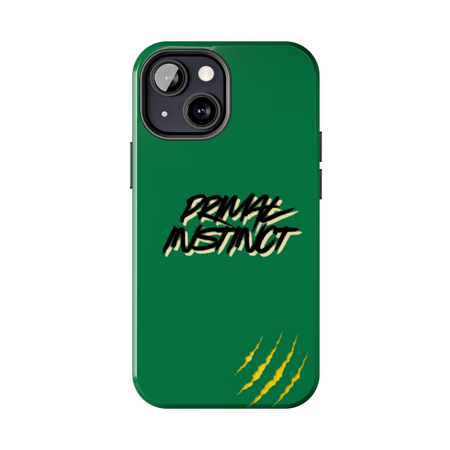 Primal Instinct Tough Phone Case — Green Claw-Mark Protective Cover
