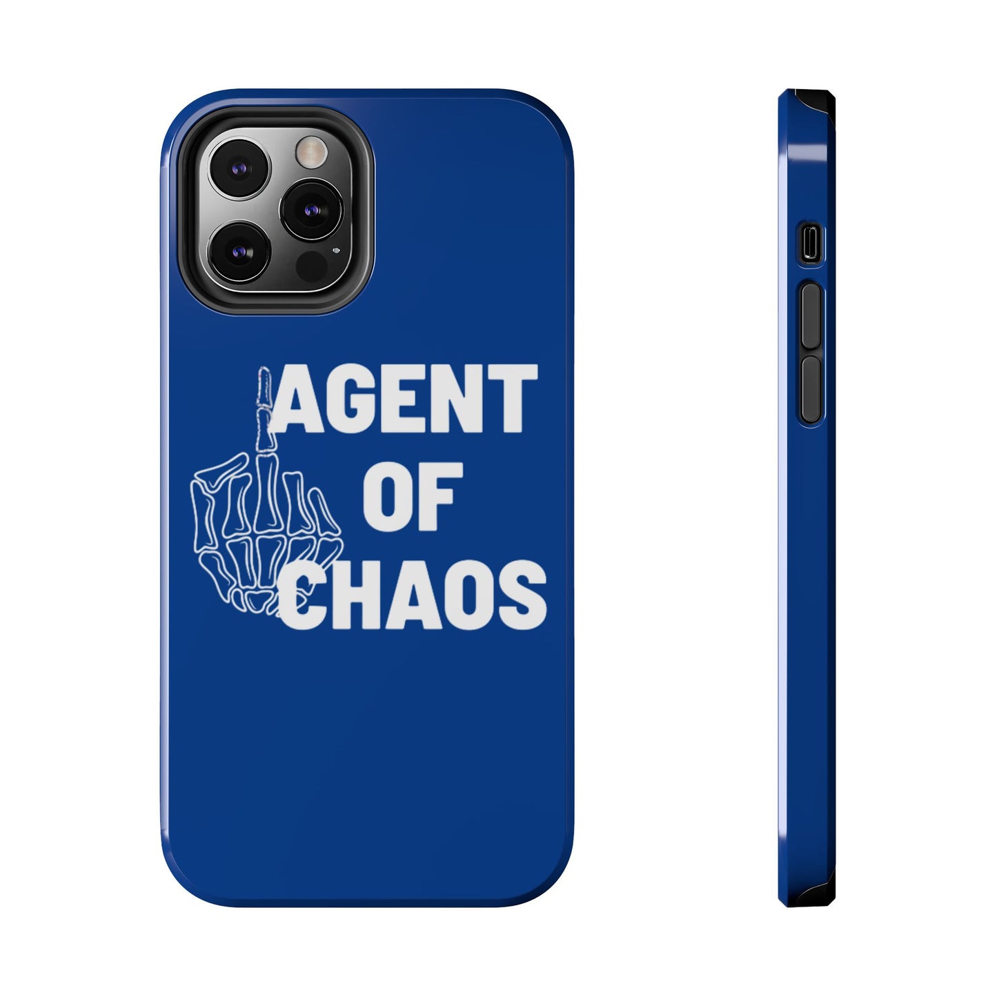 Phone Case — "Agent of Chaos" Bold Skeleton Graphic Rugged Protection