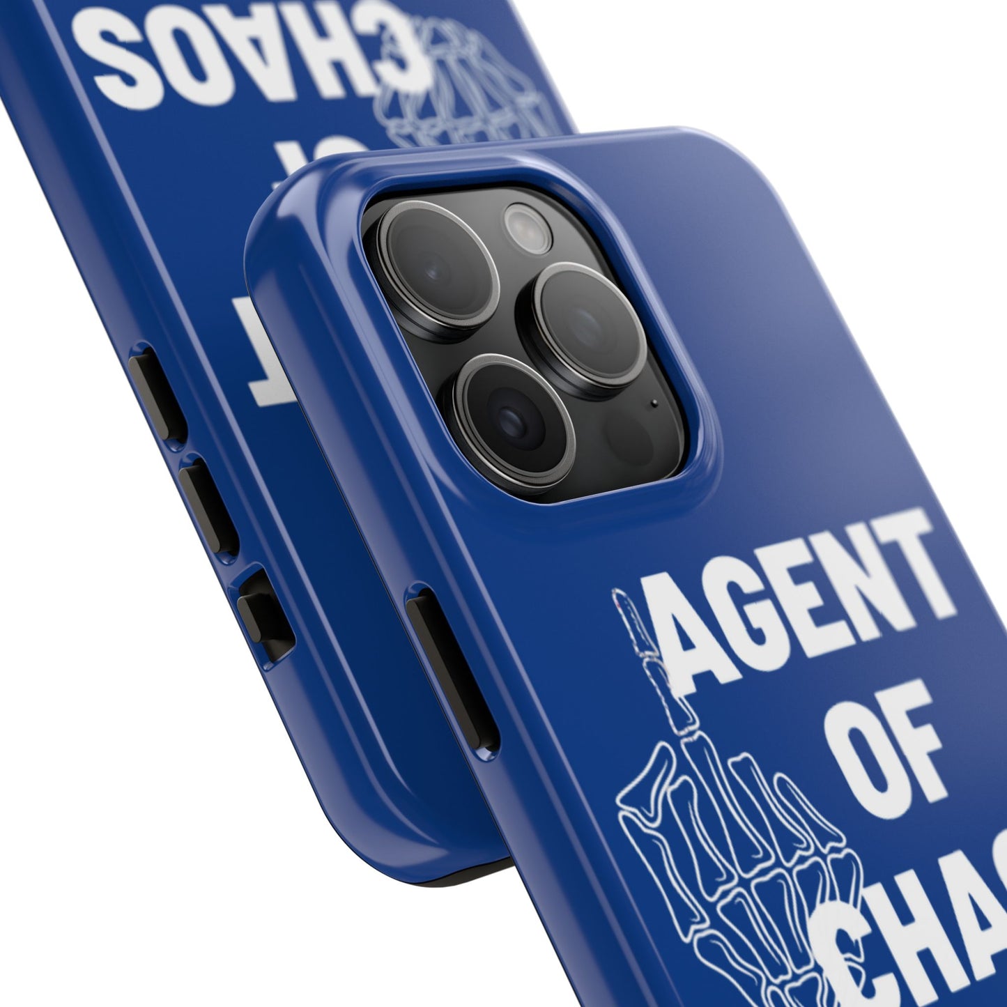 Phone Case — "Agent of Chaos" Bold Skeleton Graphic Rugged Protection