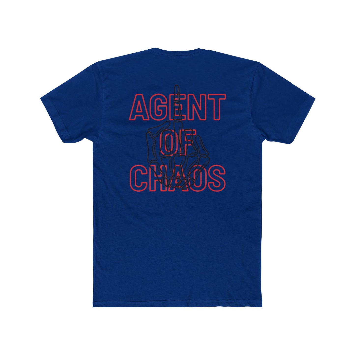 Agent of Chaos T‑Shirt — Skeleton Hand Middle Finger Graphic Tee