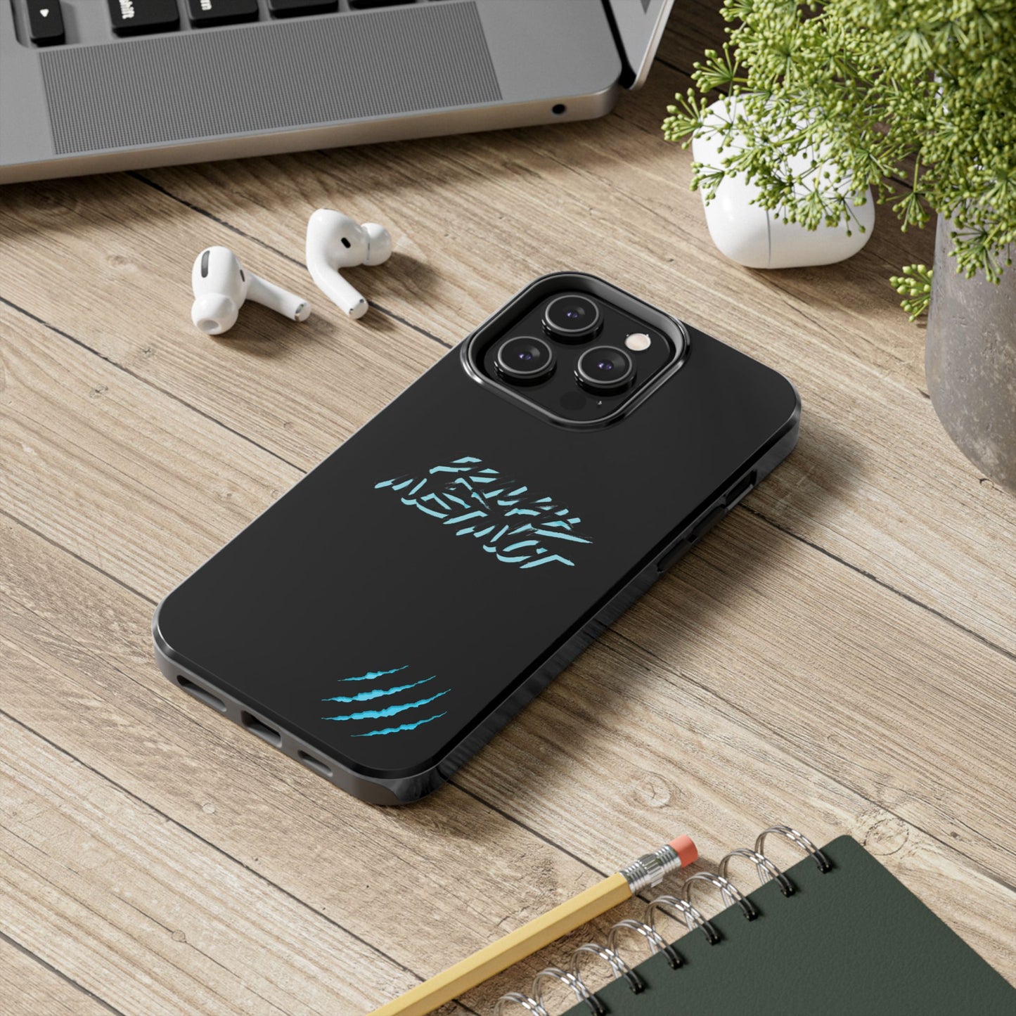 Tough Phone Case — Blue Claw 'Instinct' Scratch Design
