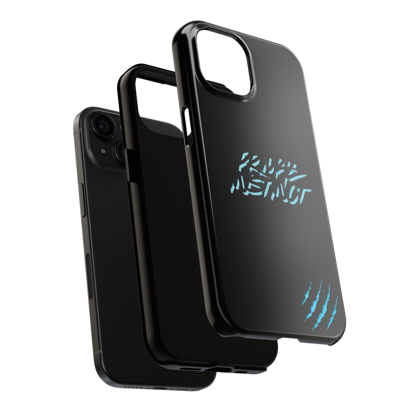 Tough Phone Case — Blue Claw 'Instinct' Scratch Design