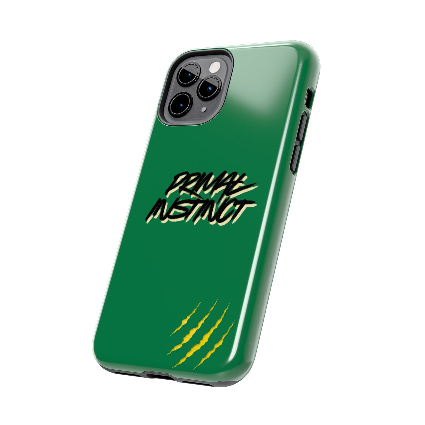 Primal Instinct Tough Phone Case — Green Claw-Mark Protective Cover
