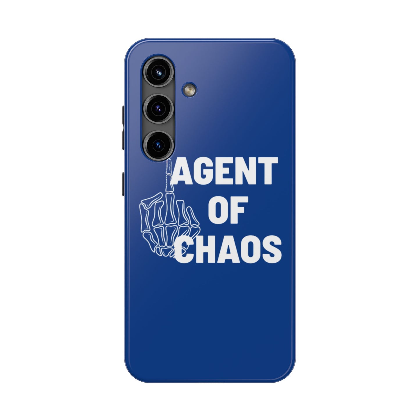 Phone Case — "Agent of Chaos" Bold Skeleton Graphic Rugged Protection