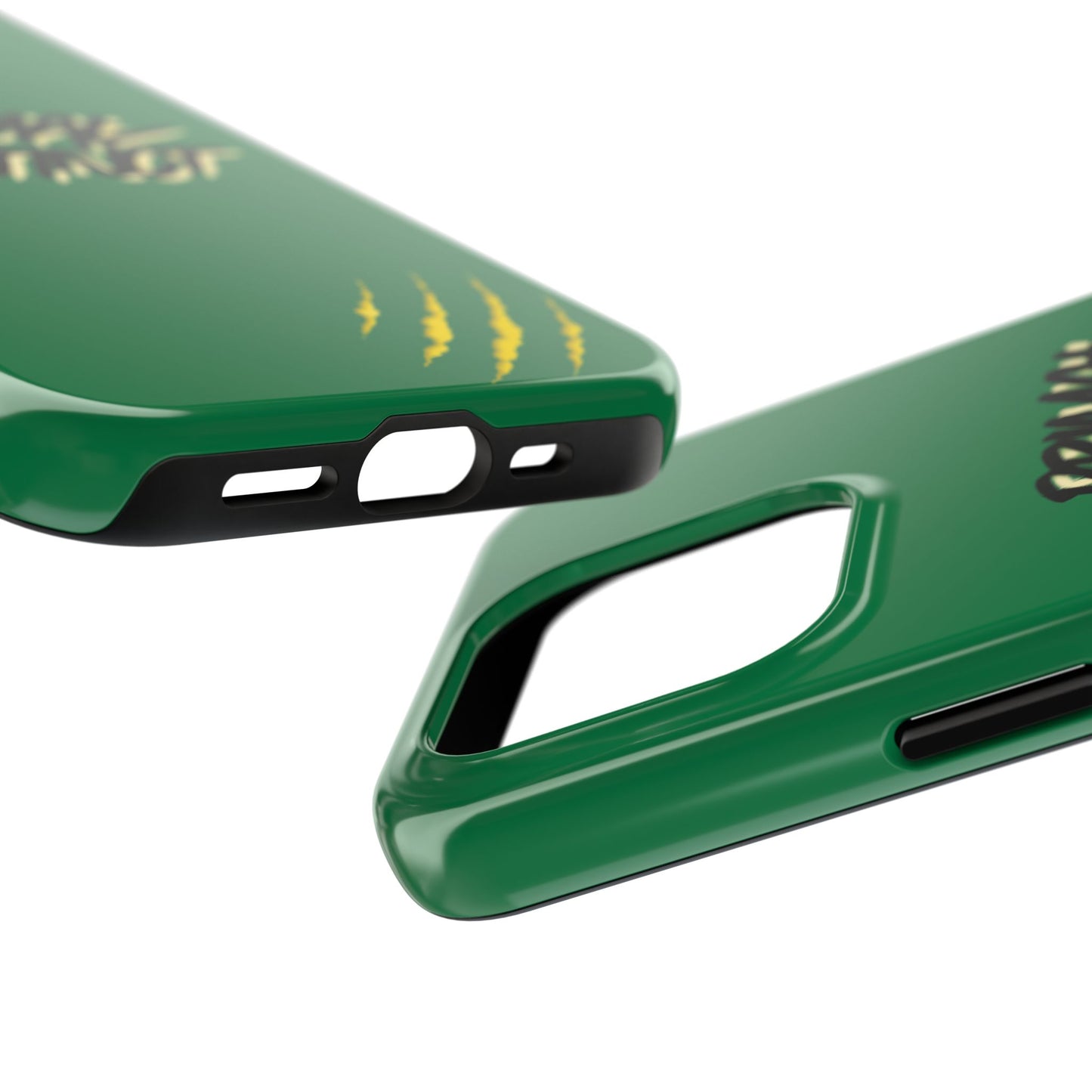 Primal Instinct Tough Phone Case — Green Claw-Mark Protective Cover
