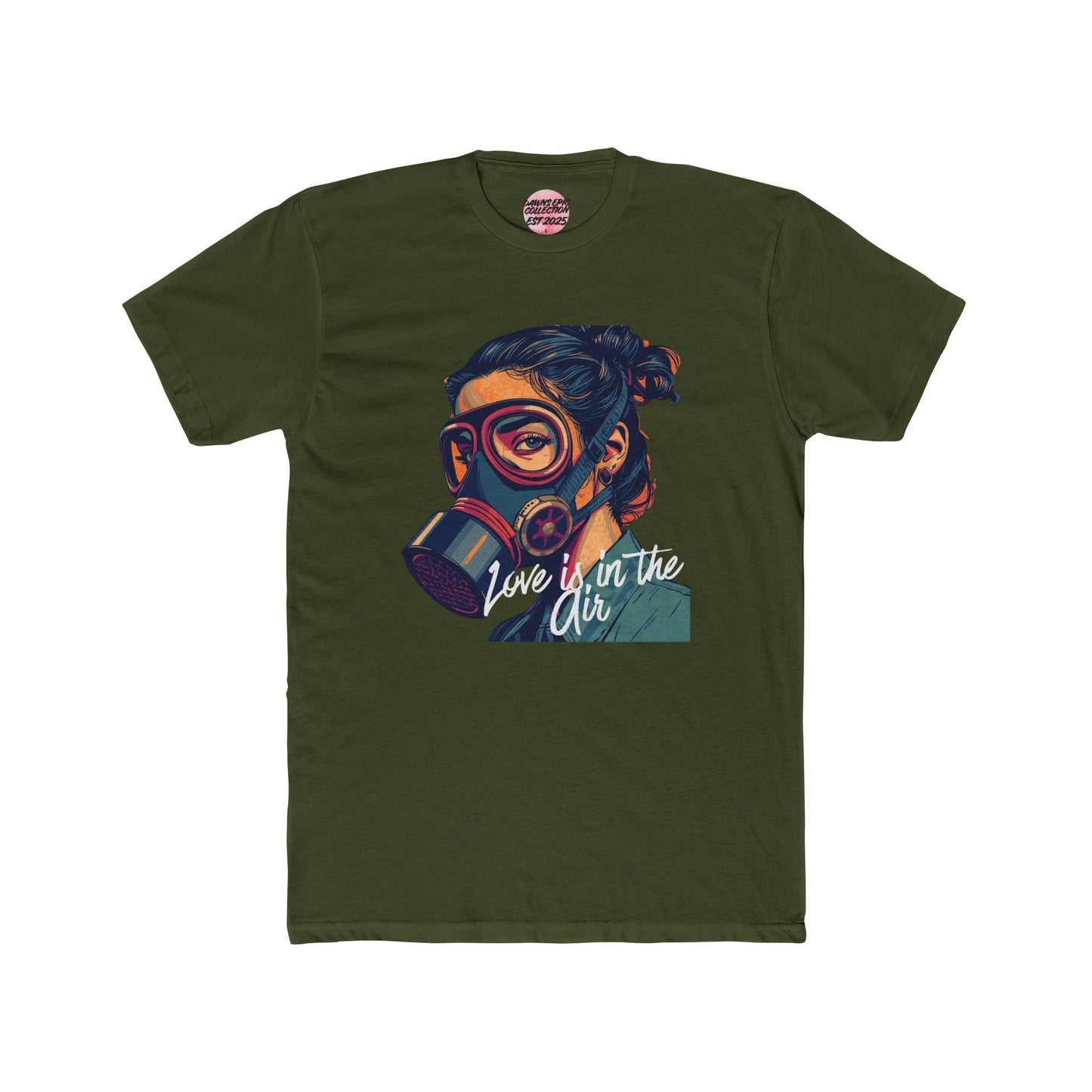 Gas Mask Girl Graphic T-Shirt — "Love is in the Air" Vintage Art Tee